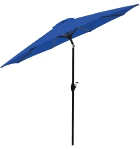59599 Market Umbrella, 94.49 in H, 106.3 in W Canopy, 106.3 in L Canopy, Octagonal Canopy, Bright Blue - Seasonal Trends