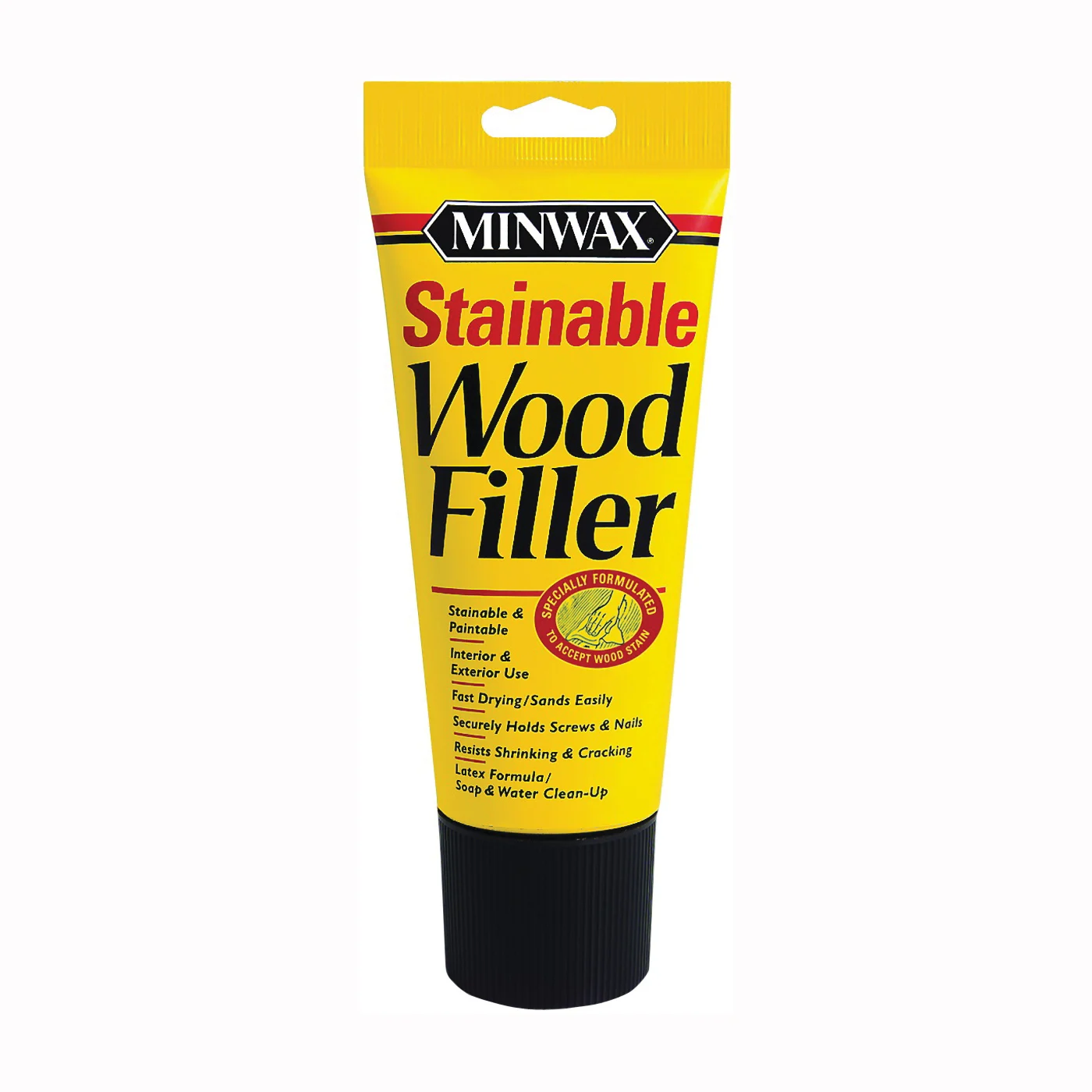 42852000 Wood Filler, Solid, Natural, 6 oz Tube - Minwax