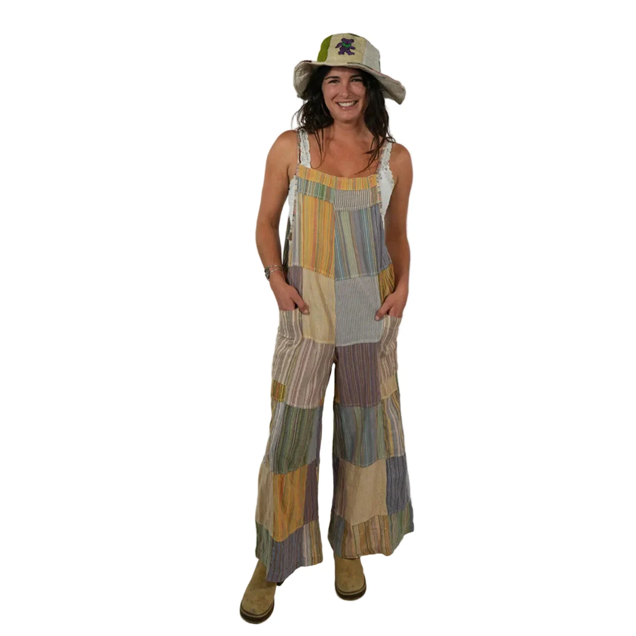 Hey Jude Jumpsuit in Tan - Jayli