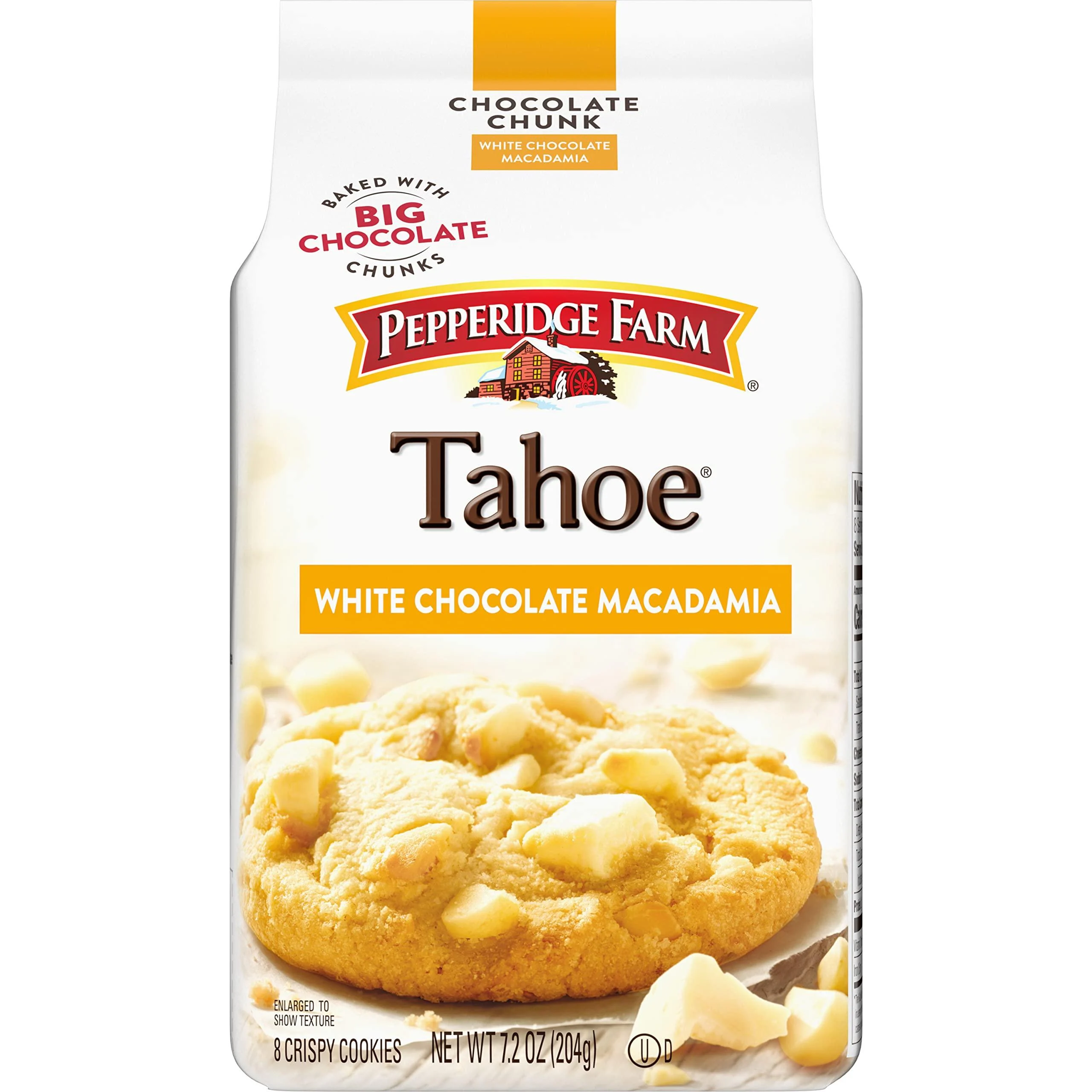 Pepperidge Farm Tahoe Crispy White Chocolate Macadamia Cookies, 7.2 oz. Bag Tahoe White Chocolate Macadamia