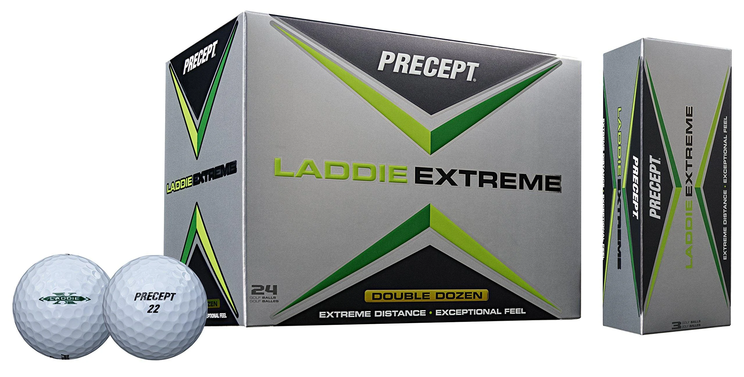Precept 2017 Laddie Extreme Golf Balls (Pack of 24) White