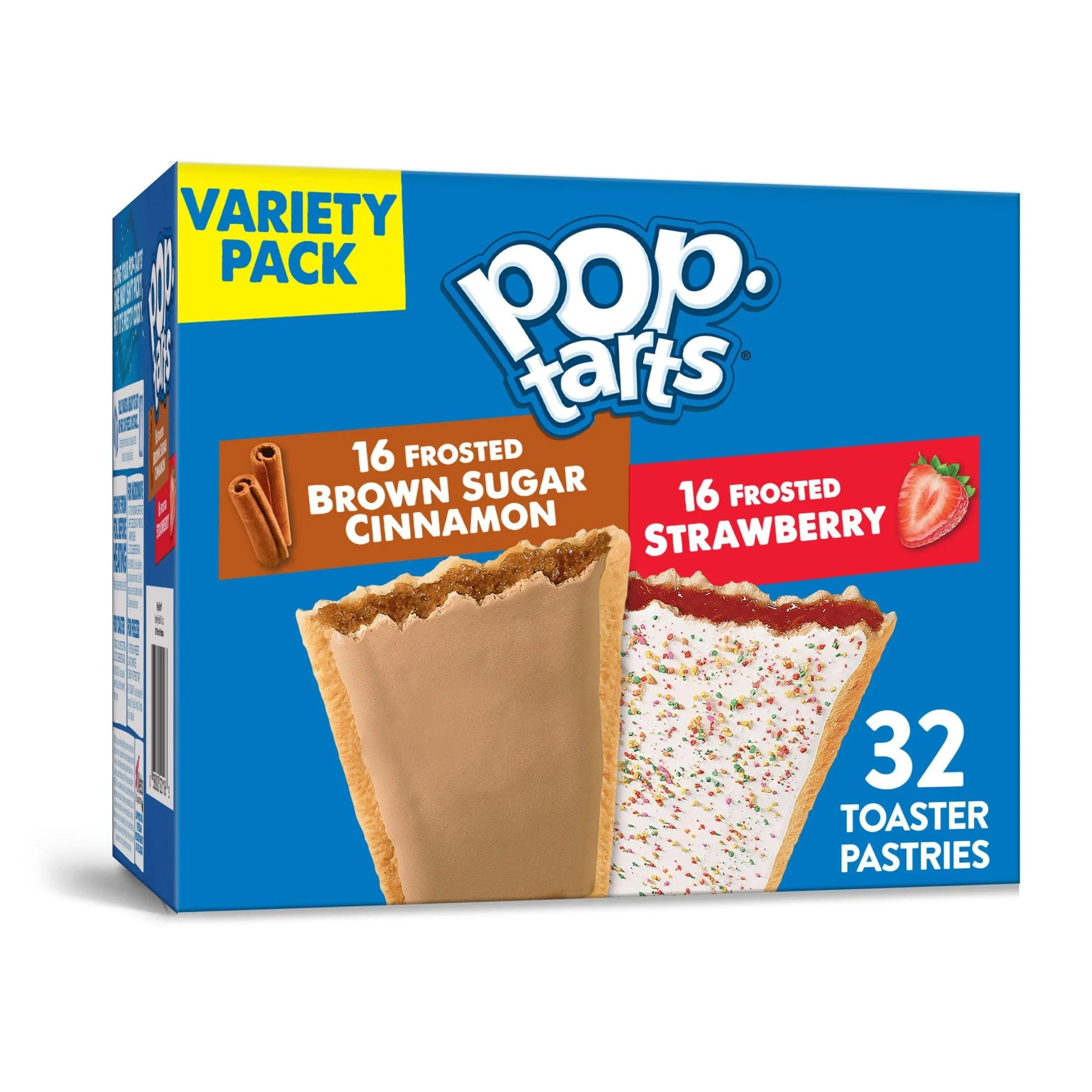 Pop-Tarts Toaster Pastries, Breakfast Foods, Kids Snacks, Variety Pack (32 Pop-Tarts)