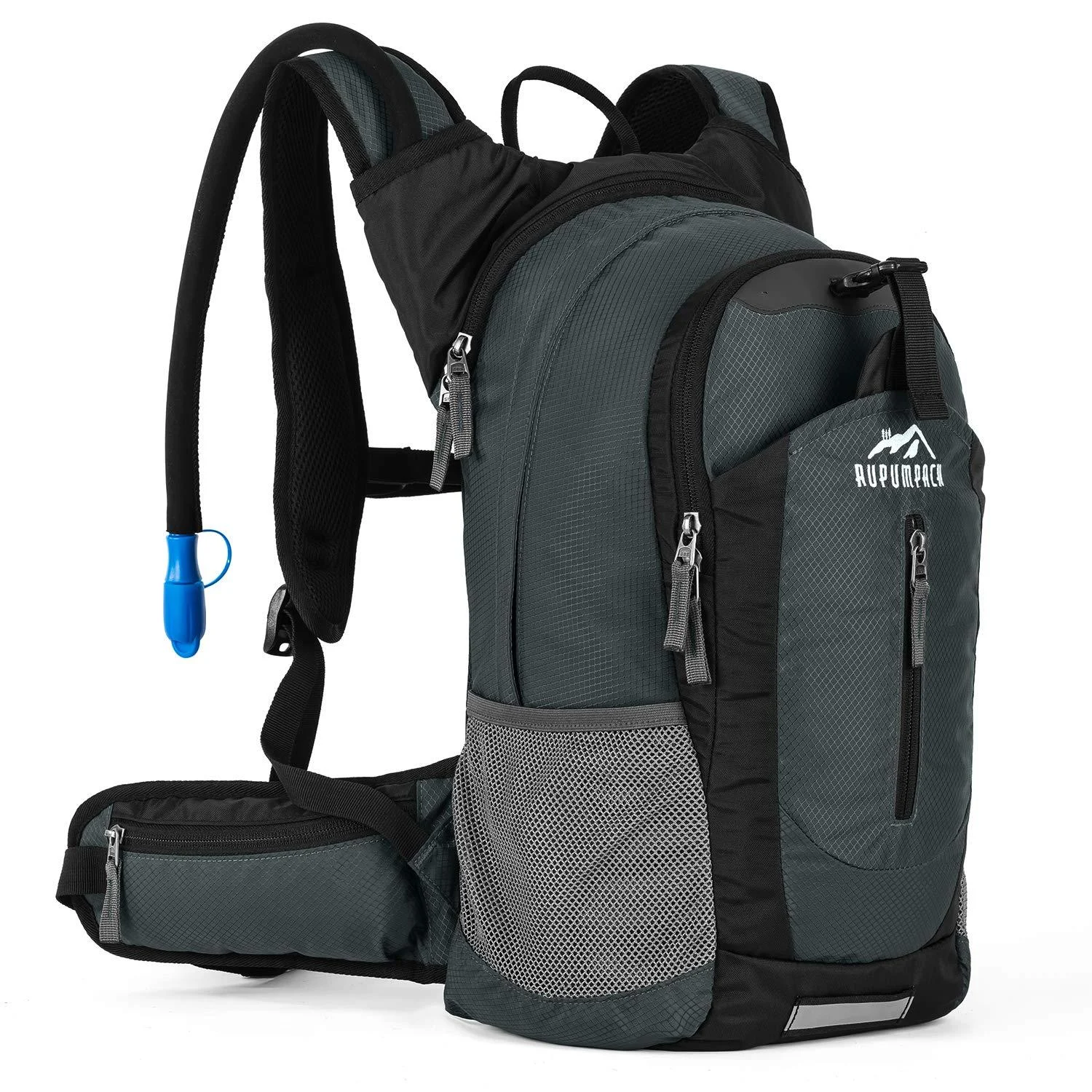 RUPUMPACK 18L Hydration Backpack - 2.5L BPA Free Bladder Daypack - Water Pack for Hiking Running Cycling Camping Dark Grey