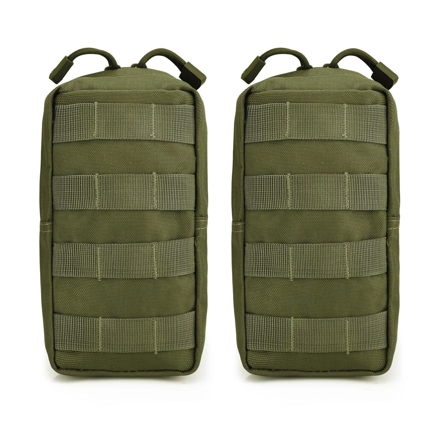 G4Free 2 Pack Molle Pouch Small Tactical Belt Bag Pouch Utility Pouch Molle Accessory Molle Pouch EDC Bag Hiking Equipment Green