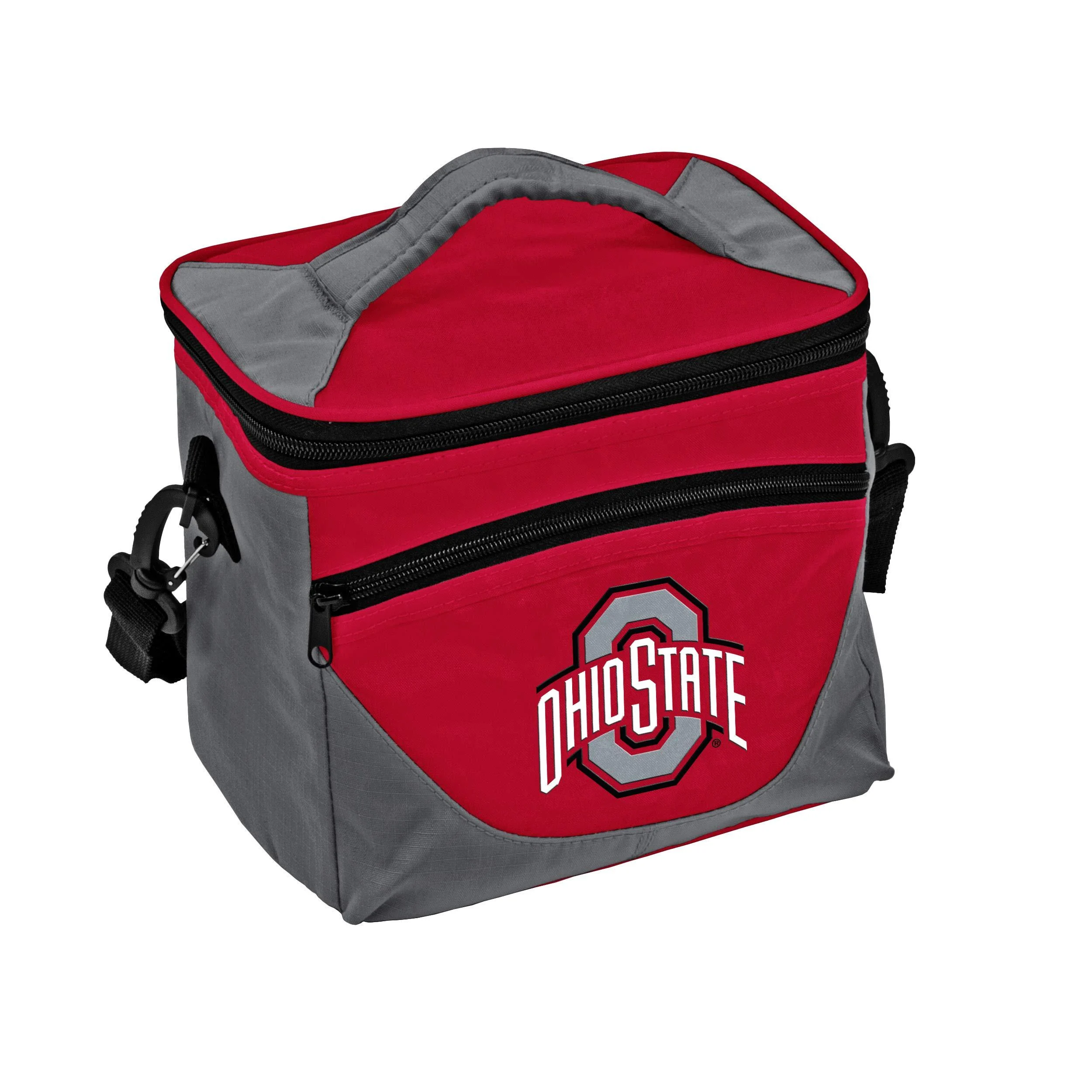 Logo Brands Officially Licensed NCAA Collegiate 9-Can Cooler Tote with Front Dry Storage Pocket and Shoulder Strap Ohio State Buckeyes