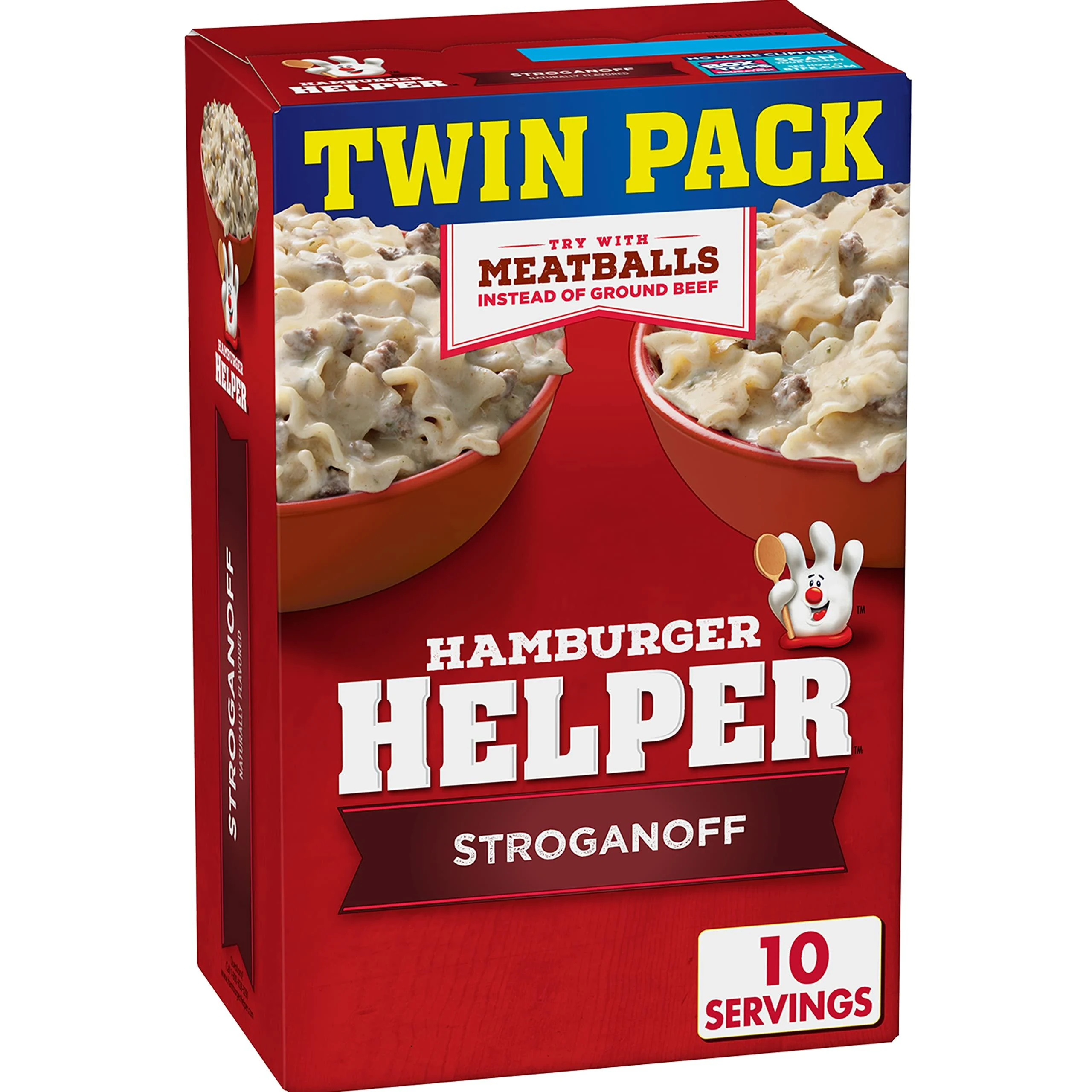 Hamburger Helper Stroganoff, Pasta & Creamy Sauce Mix, 13 oz., Twin Pack - Betty Crocker