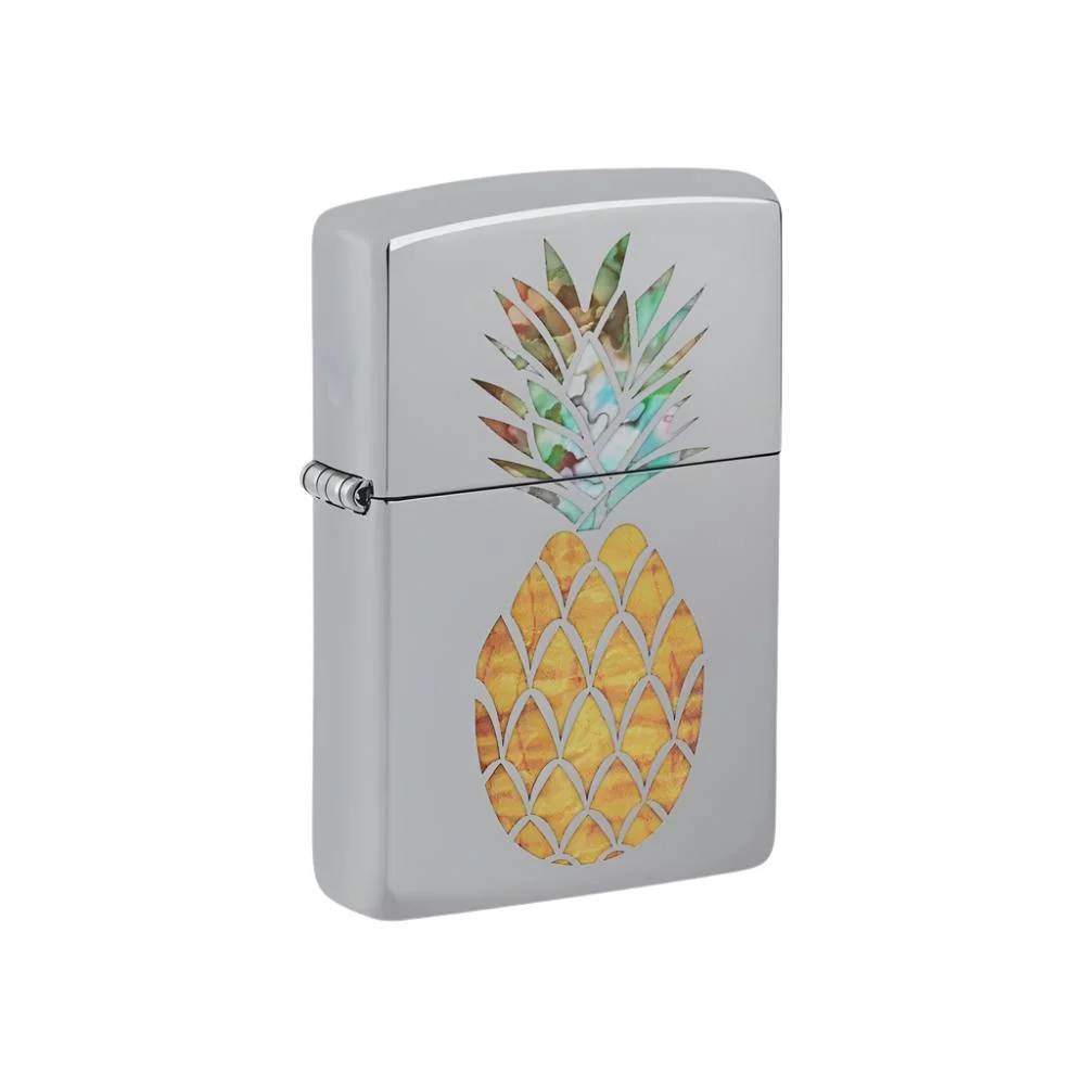 Zippo Lighter Fusion Pineapple High Polish Chrome SALE - Lucas Lighters, LLC