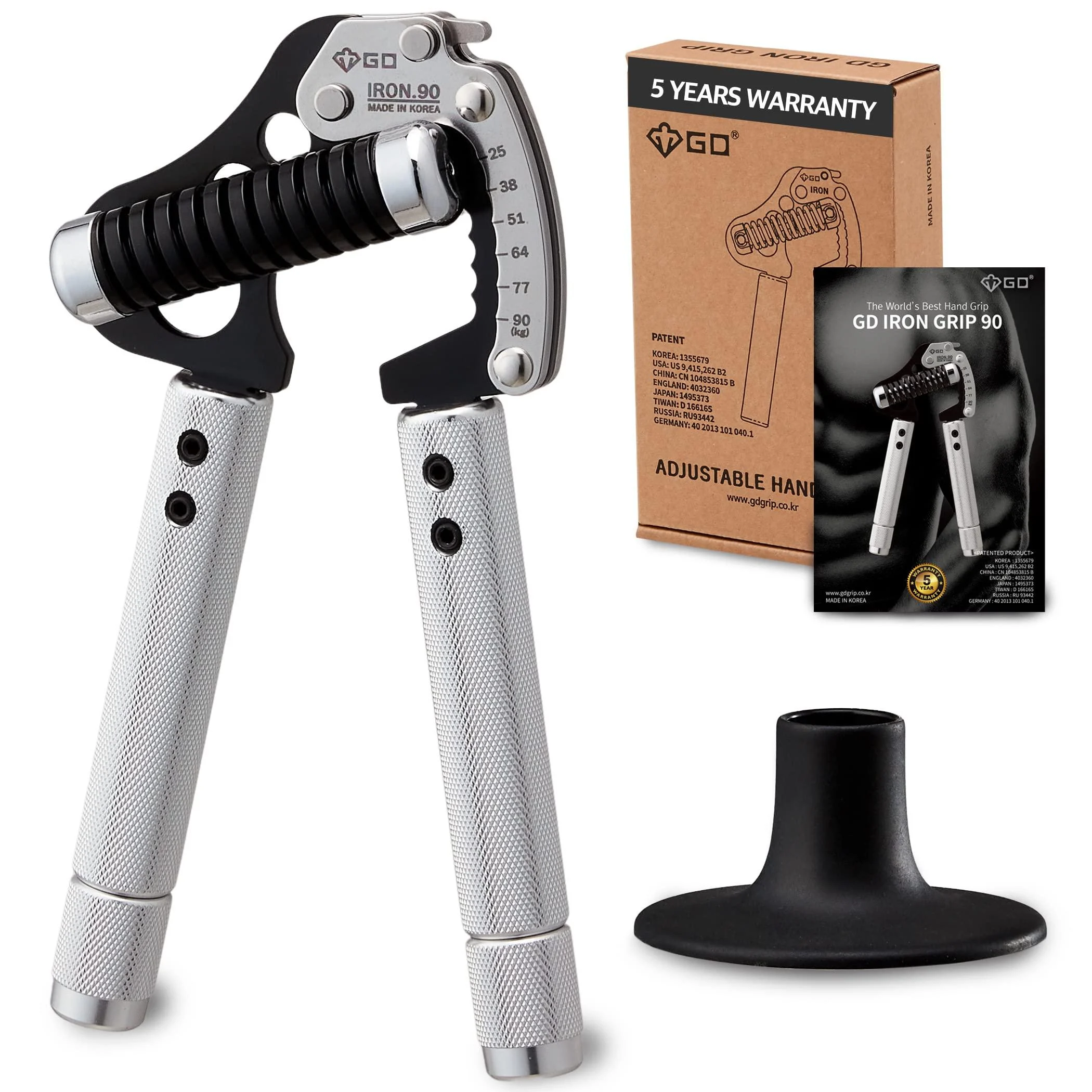 GD GRIP Adjustable Finger Dumbbell Iron Ext. 90 : 55 to 198 lb