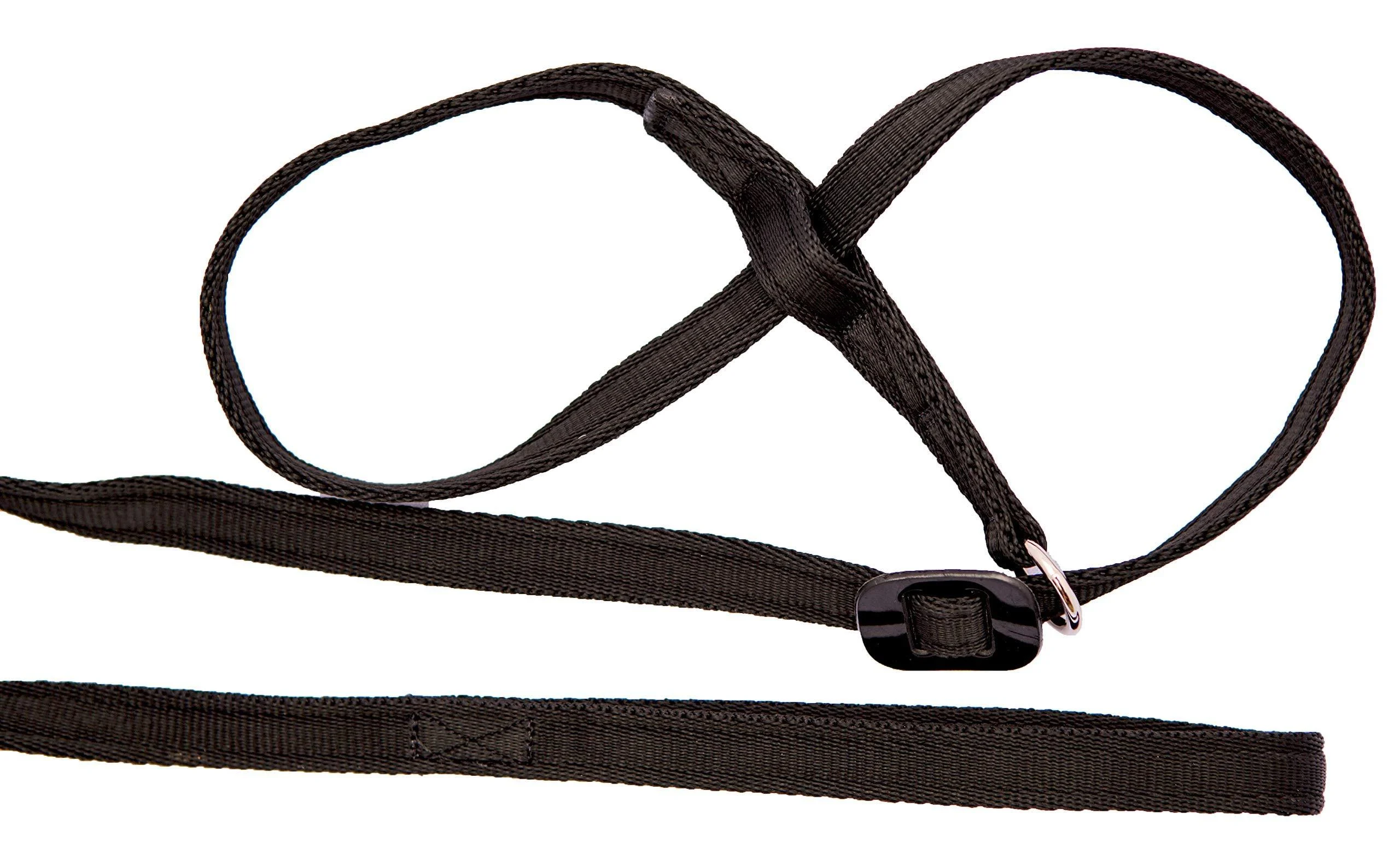 Gencon All in one Headcollar Lead Not Clip To Anti Stop Pull Soft Fits All Dog (Black Left Handed)