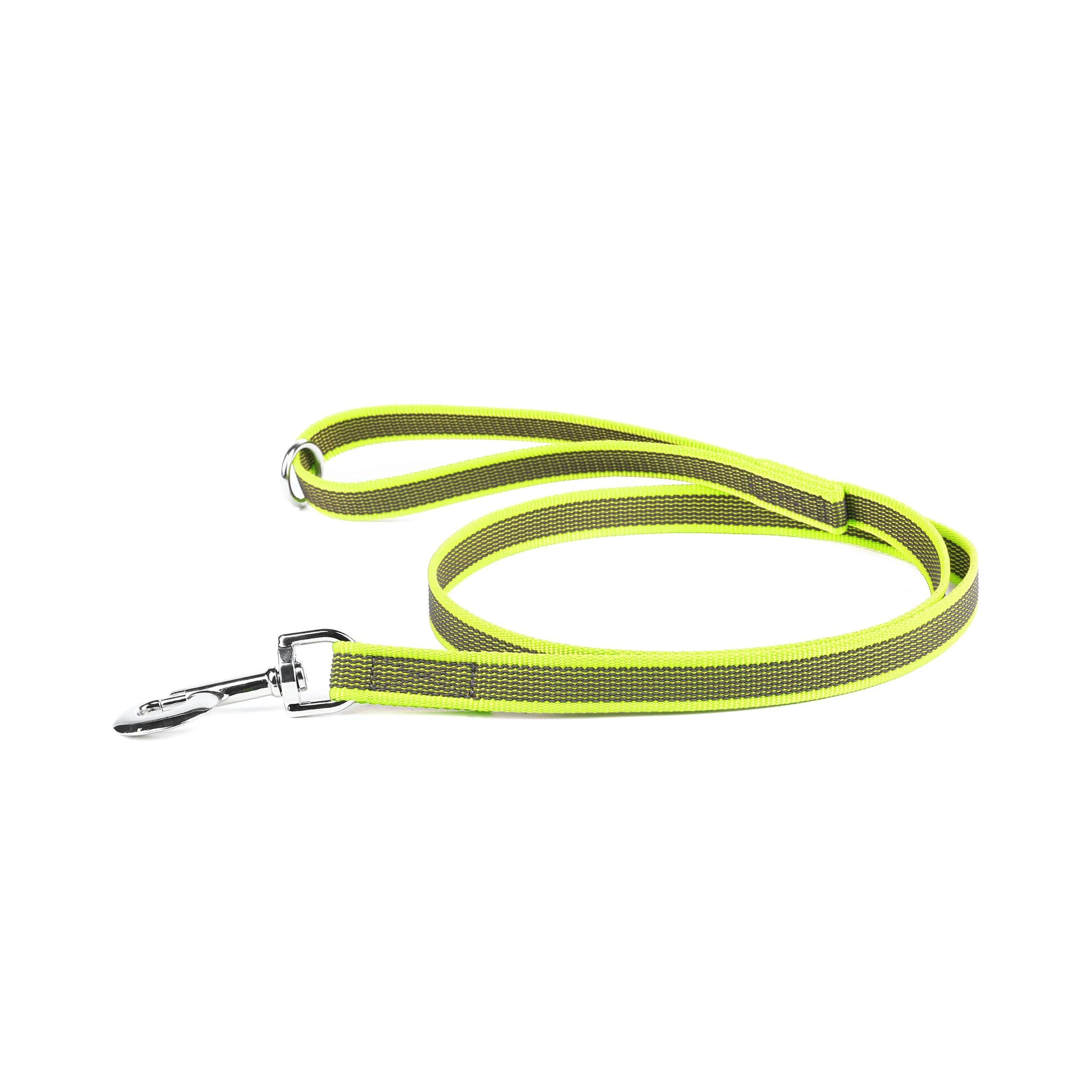 IDC Color & Gray rubberized leash 20 mm x 1.2 m with loop and O-ring neon gray Neon gray 20 mm x 1.2 m (with loop and O-ring)