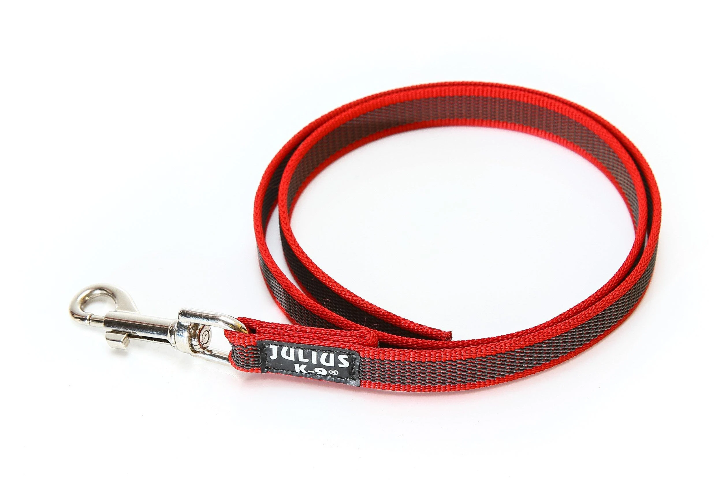 IDC Color & Gray rubberized leash 20 mm x 1 m without loop red-grey Red-grey 20 mm x 1 m (without loop)
