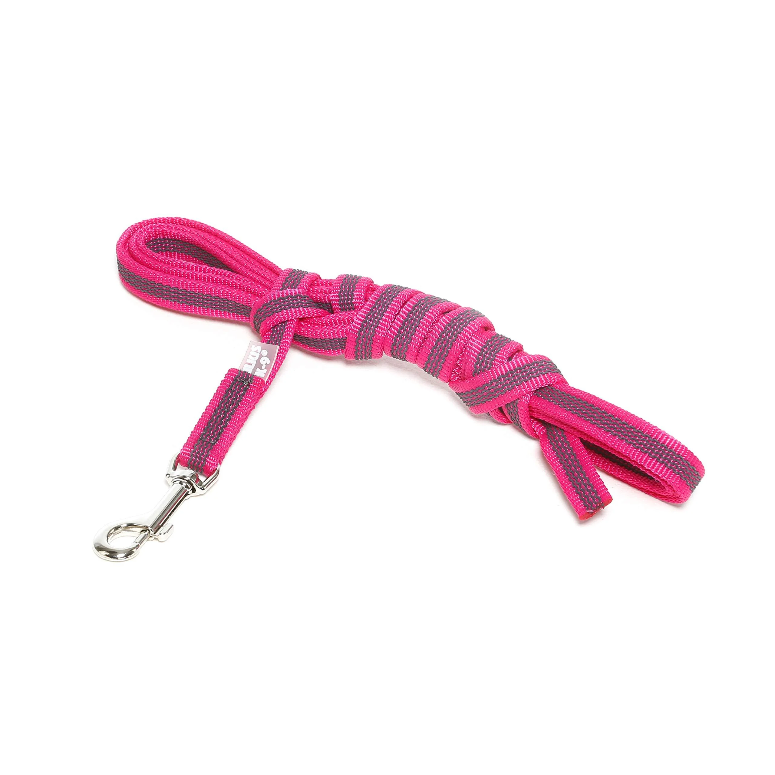 IDC Color & Gray rubberized leash 14 mm x 3 m without loop pink-gray Pink-gray 14 mm x 3 m (without loop)