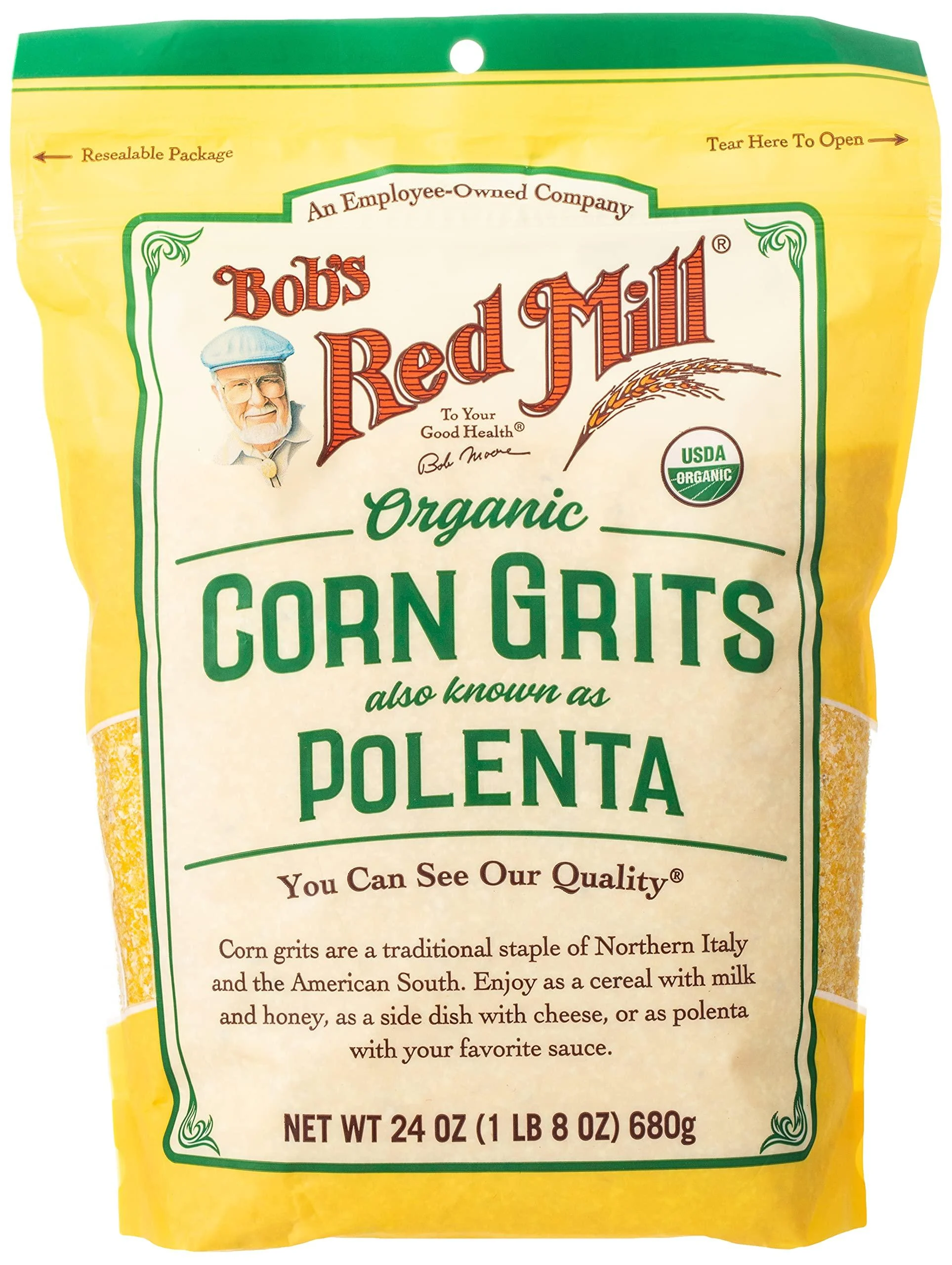 Bob's Red Mill Organic Corn Grits/ Polenta, 24 Oz 24 Ounce (Pack of 1)