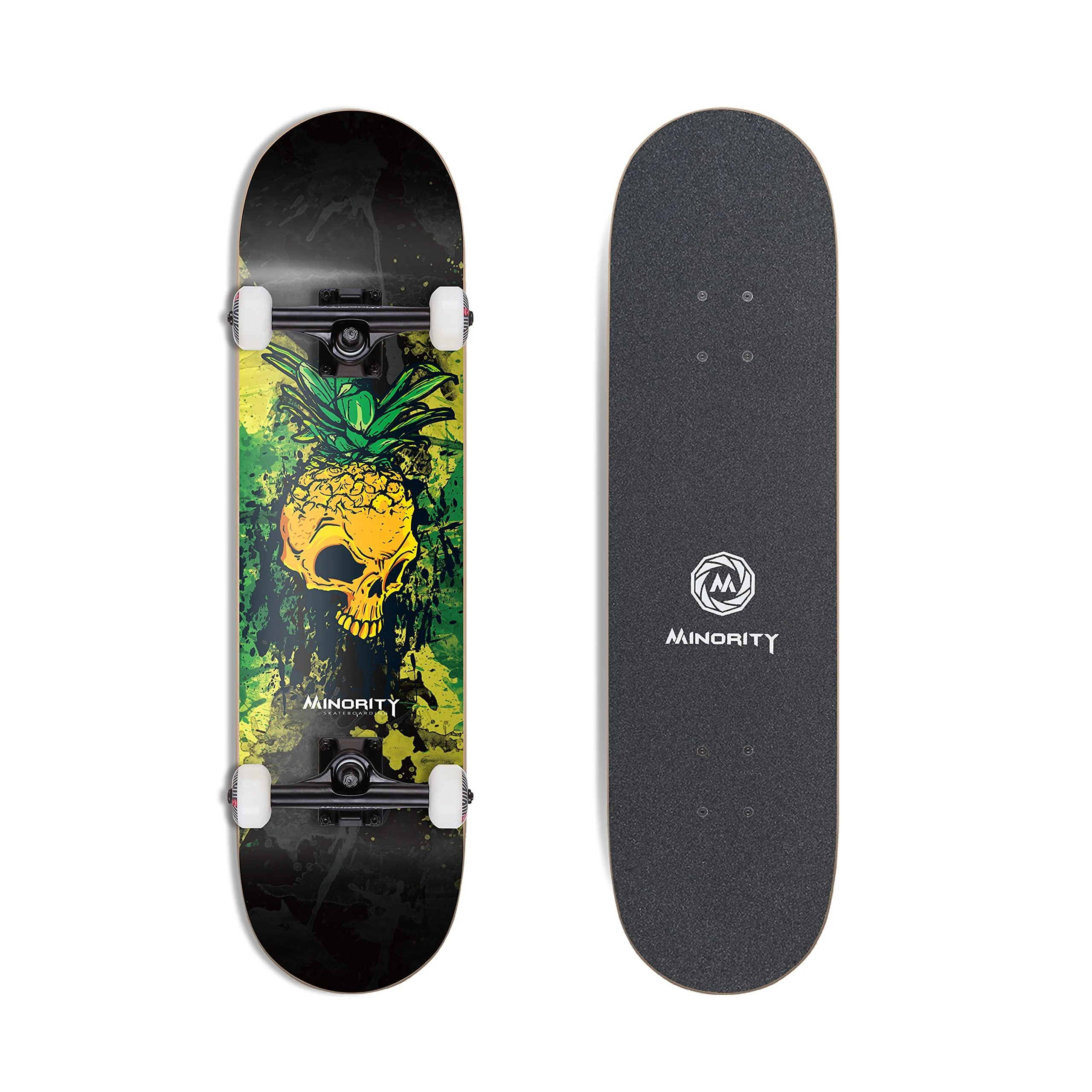 Minority 32inch Maple Skateboard|Trick Skateboard for Beginners, Intermediate and Pros Pineskull