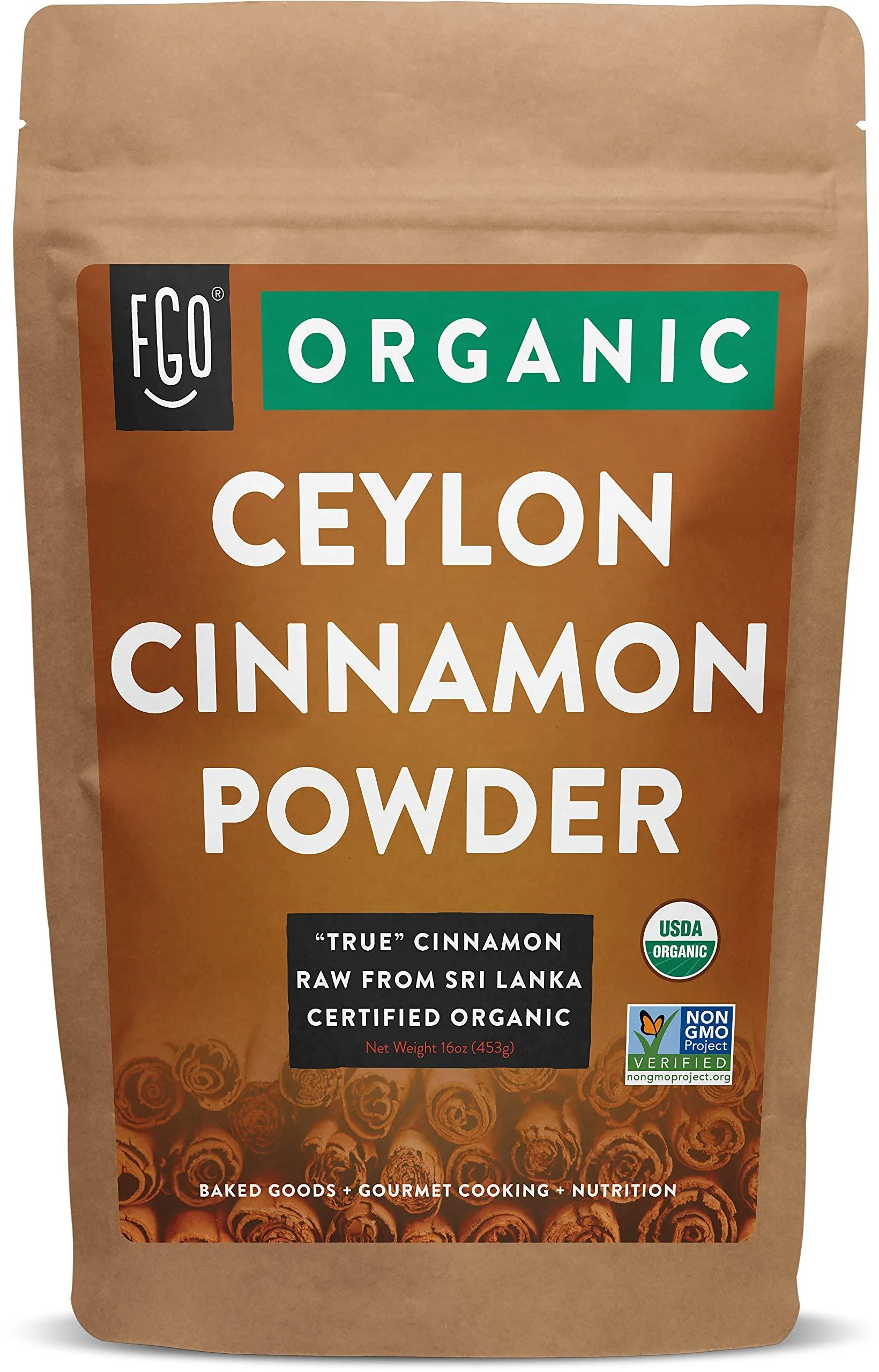 Cinnamon (Ceylon Cinnamon, 16 Ounce (Pack of 1)) Powder Ceylon Cinnamon 1 Pound (Pack of 1) - FGO