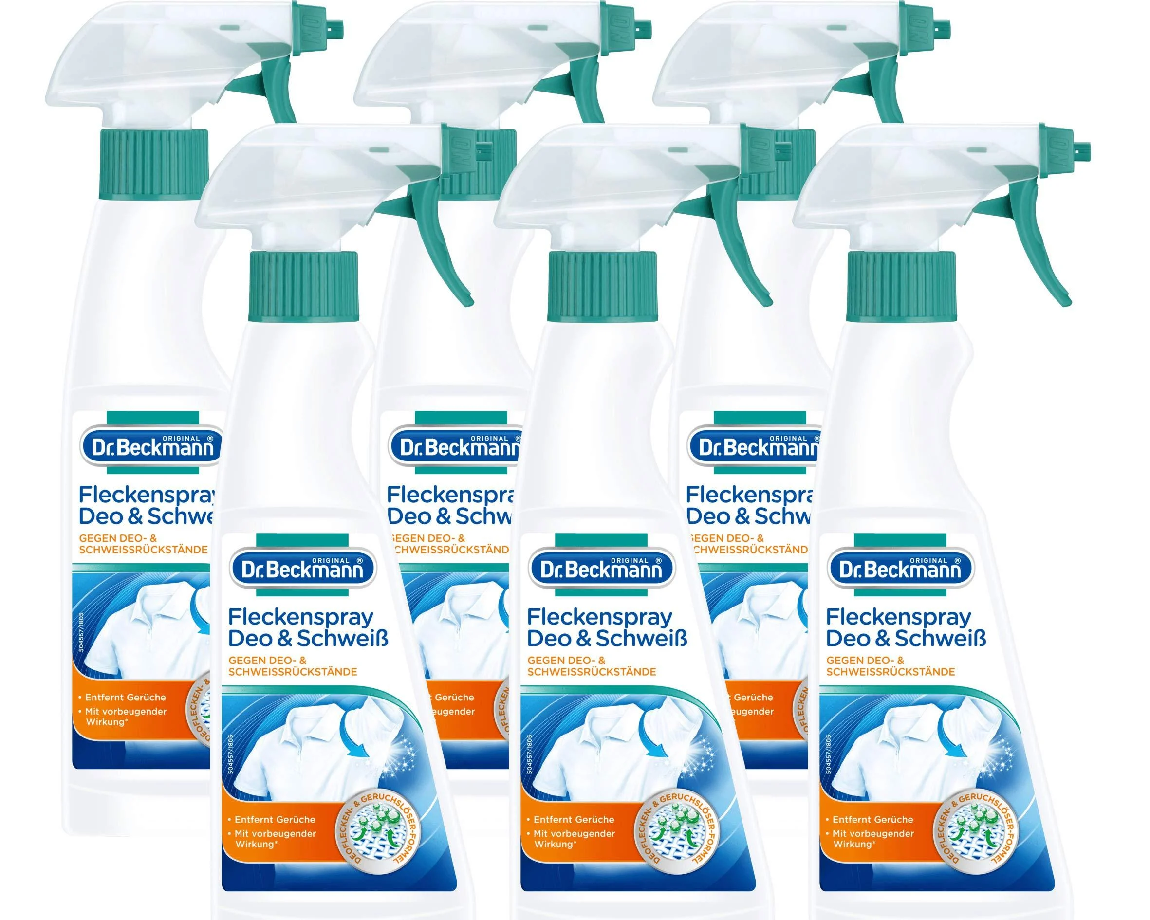 Deodorant & Sweat Pack of 6 (6 x 250 ml) 250 ml (Pack of 6) - Dr. Beckmann