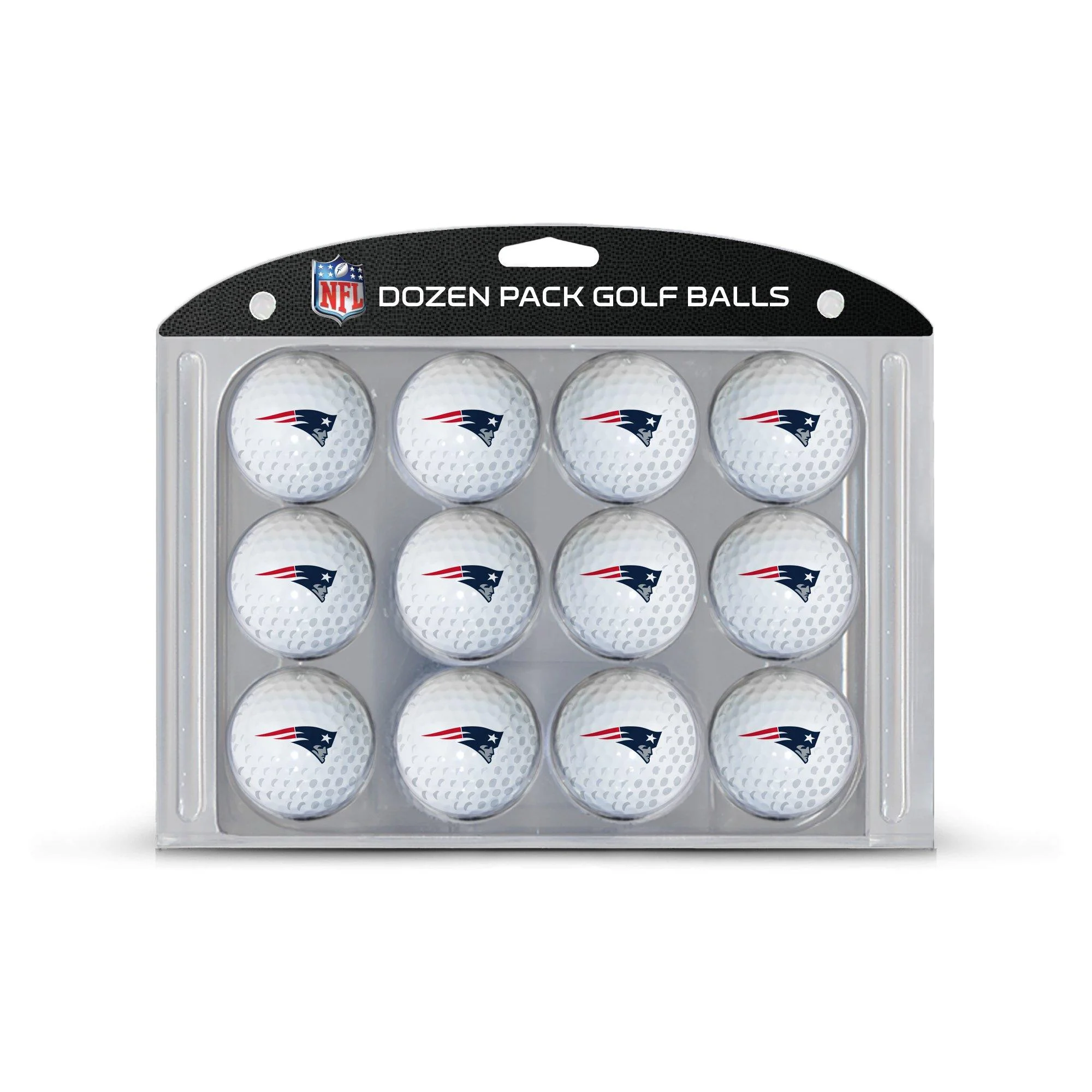 Team Golf NFL Golf Balls 12 Pack with Durable Team Printing New England Patriots
