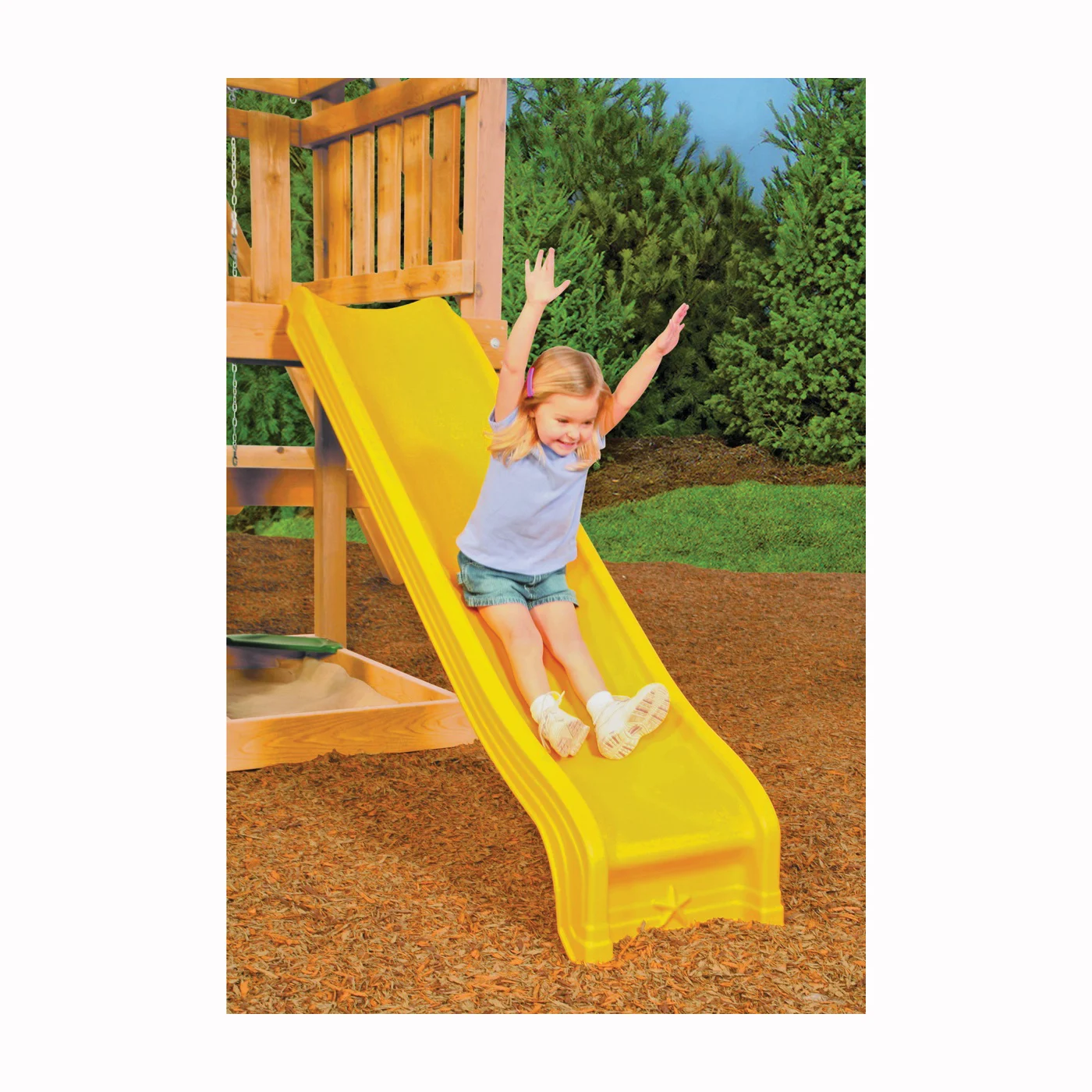 PS 8813 Scoop Slide, Plastic, Yellow, For: 48 in Playdeck - Playstar