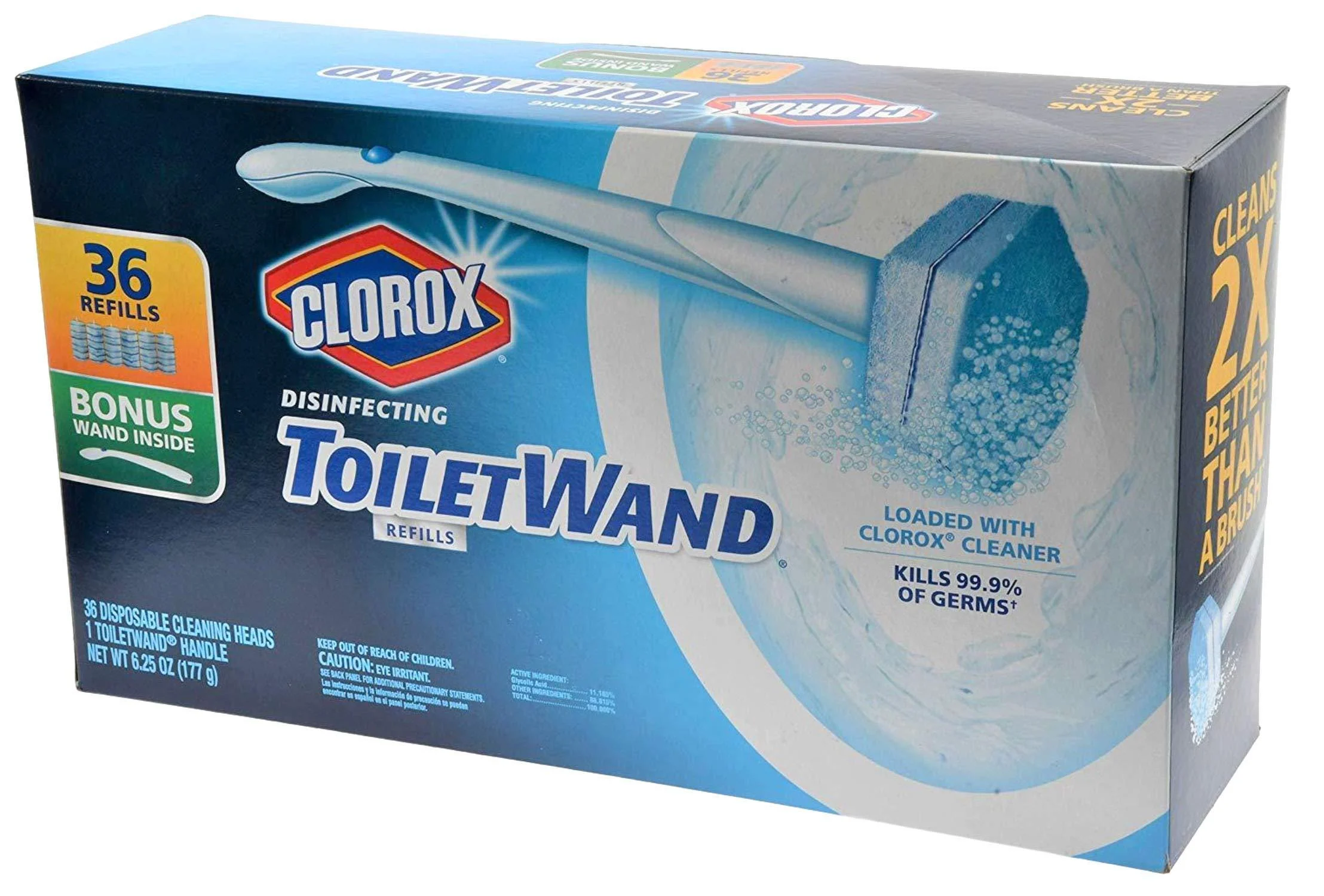 Clorox Toilet Wand Disinfecting Refills 36 Ct Plus Bonus Handle by Clorox