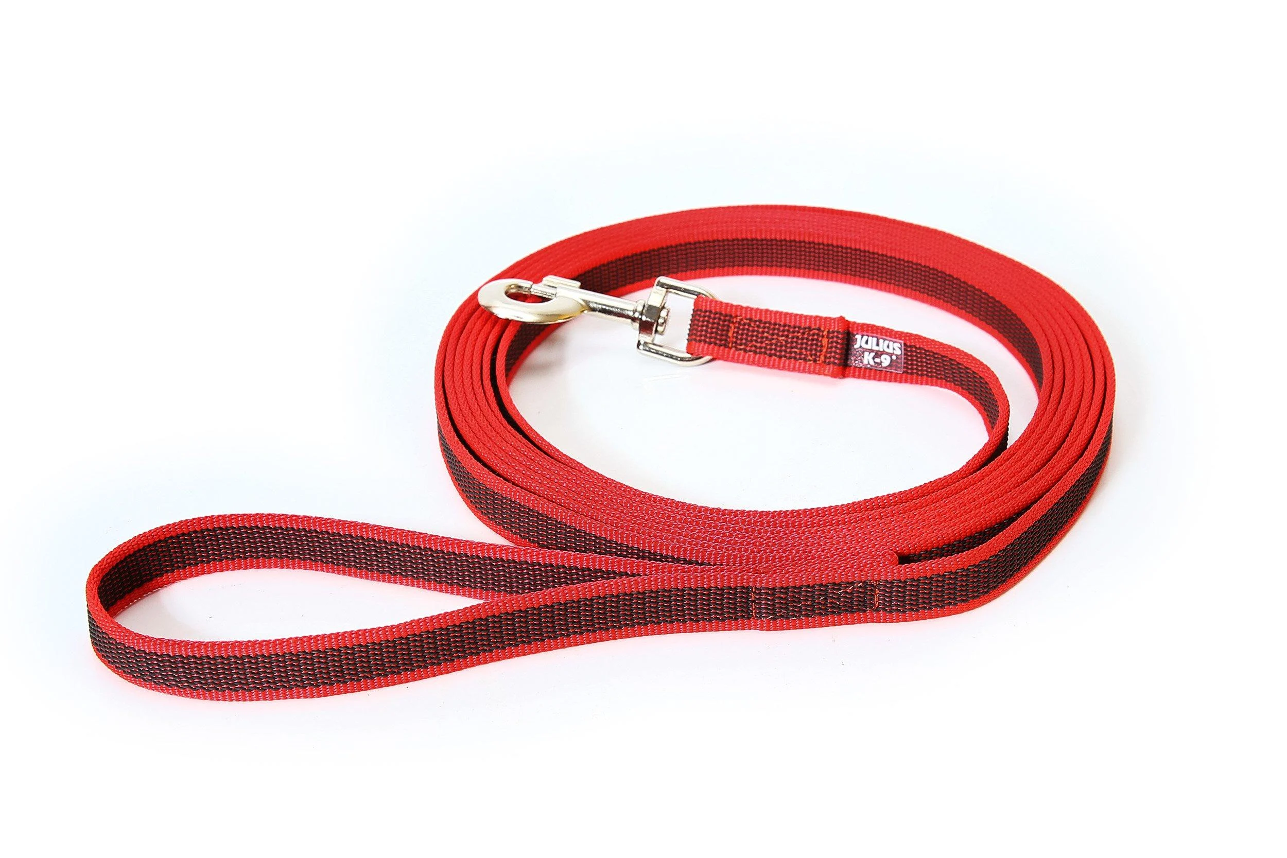 IDC Color & Gray rubberized leash 20 mm x 3 m with loop red-grey Red-grey 20 mm x 3 m (with loop)