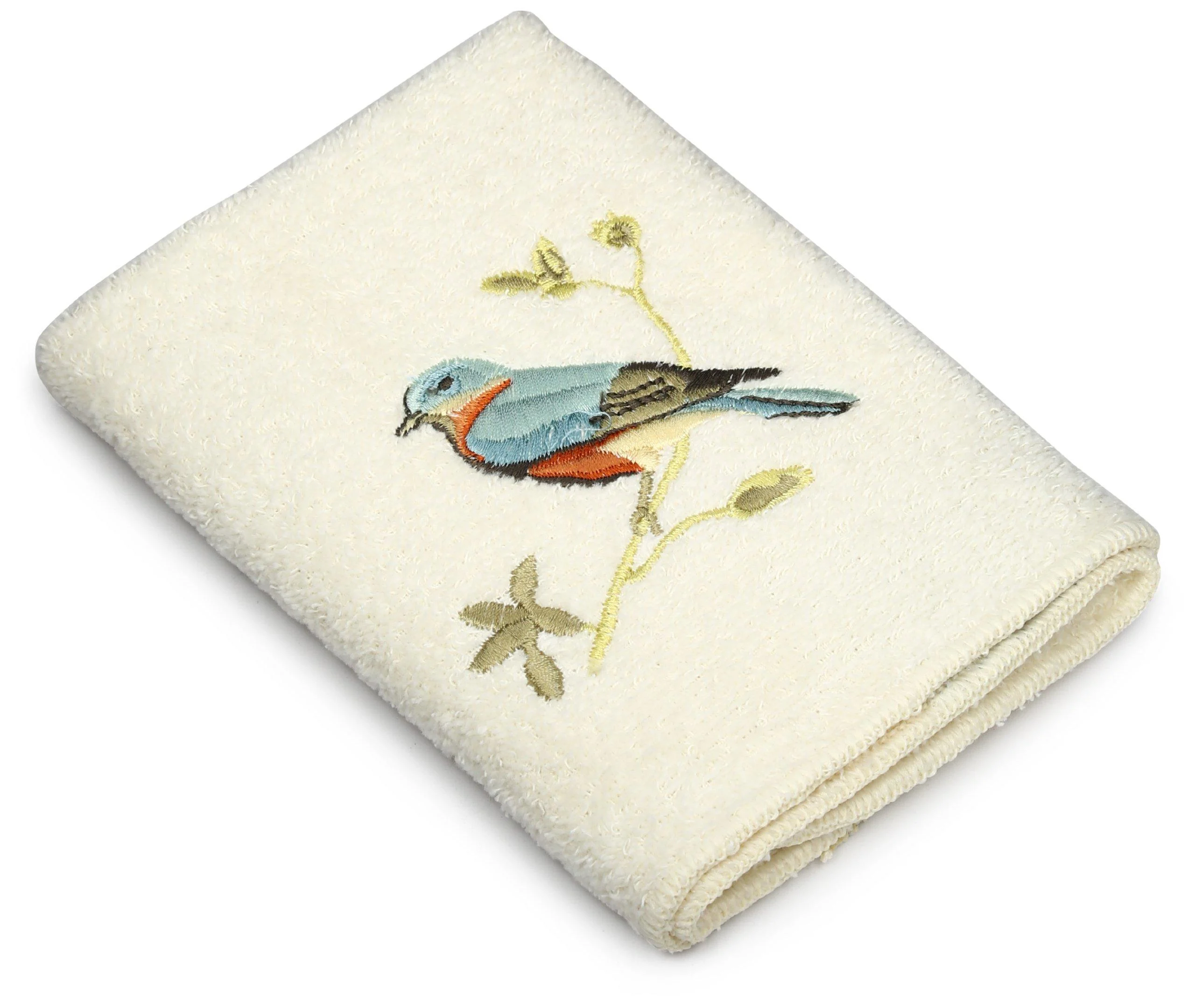 Avanti Linens - Washcloth Soft & Absorbent Cotton Nature Inspired Bathroom Decor (Gilded Birds Collection)