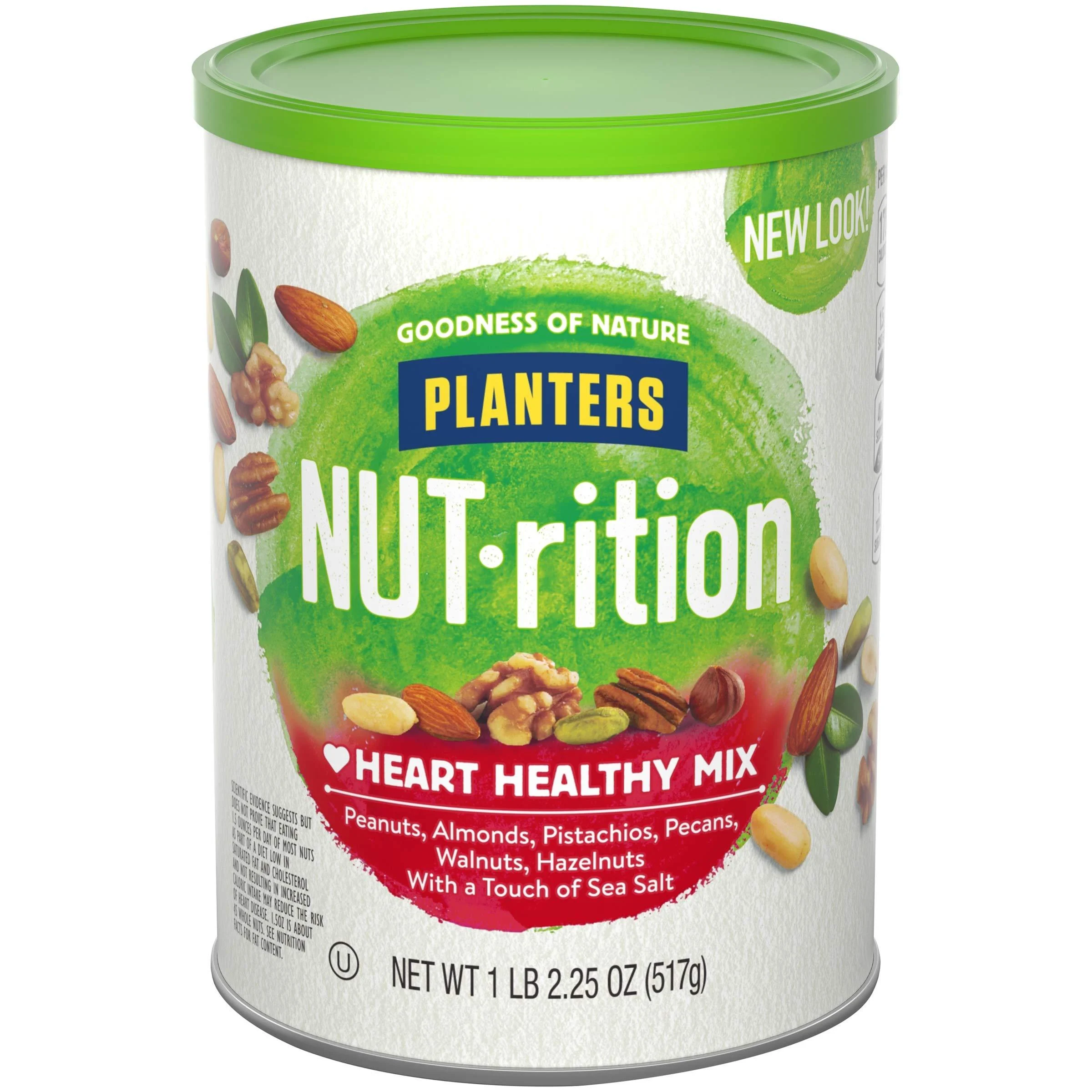 NUTrition Heart Healthy Snack Nut Mix (1lb 2.25oz) Salted 2.25 Ounce (Pack of 1) - Planters