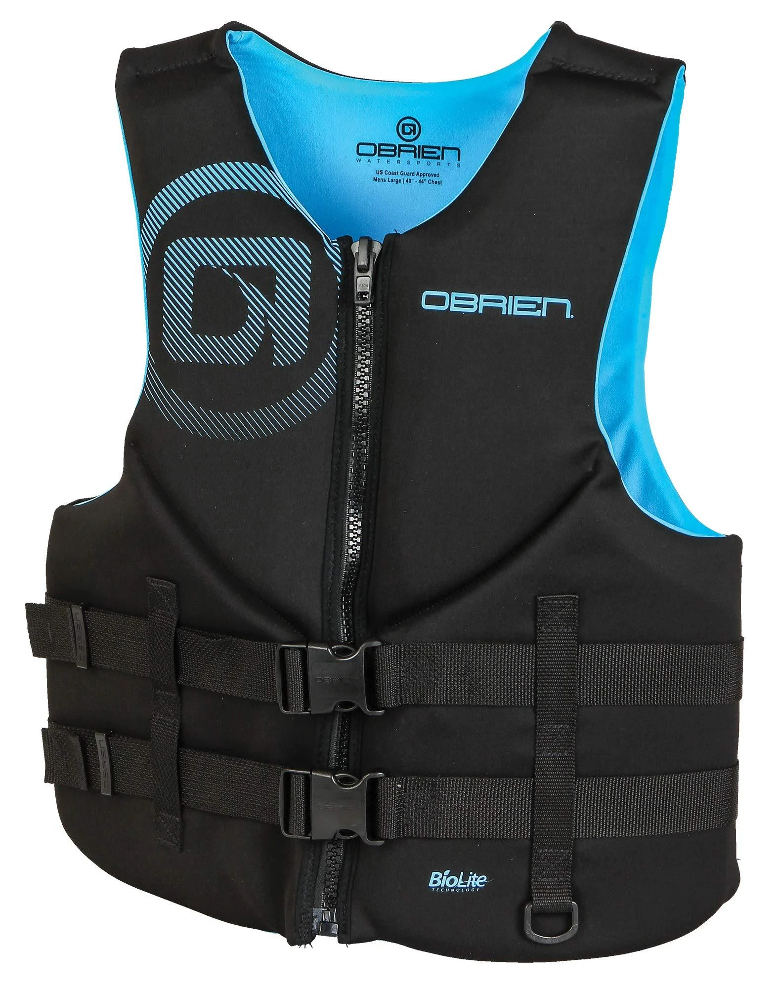 O'Brien Mens Traditional Neoprene Life Jacket X-Large Cyan