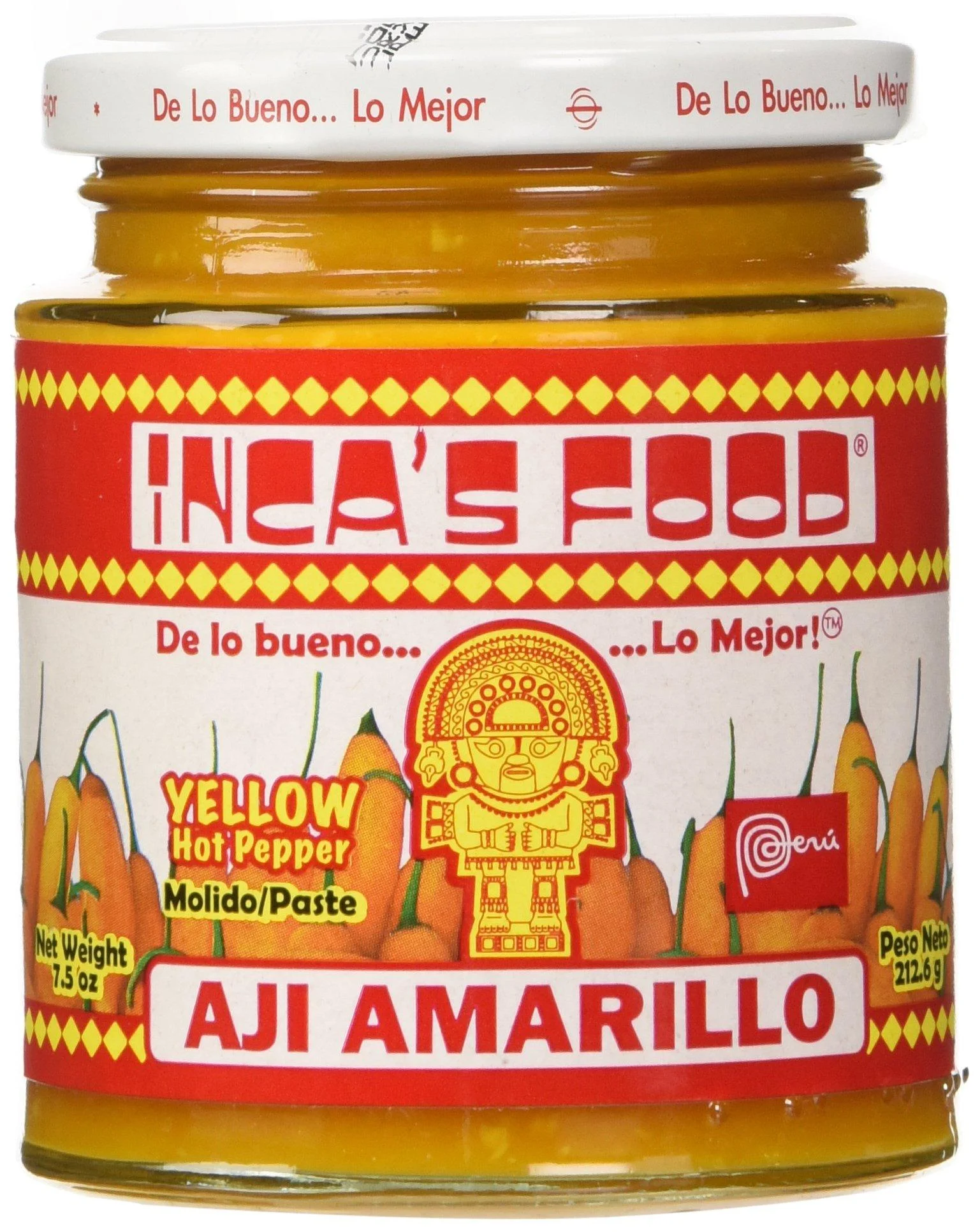 Inca's Food Aji Amarillo Paste - Hot Yellow Pepper Paste, 7.5 Oz Jar - Product of Peru 7.5 Ounce (Pack of 1)