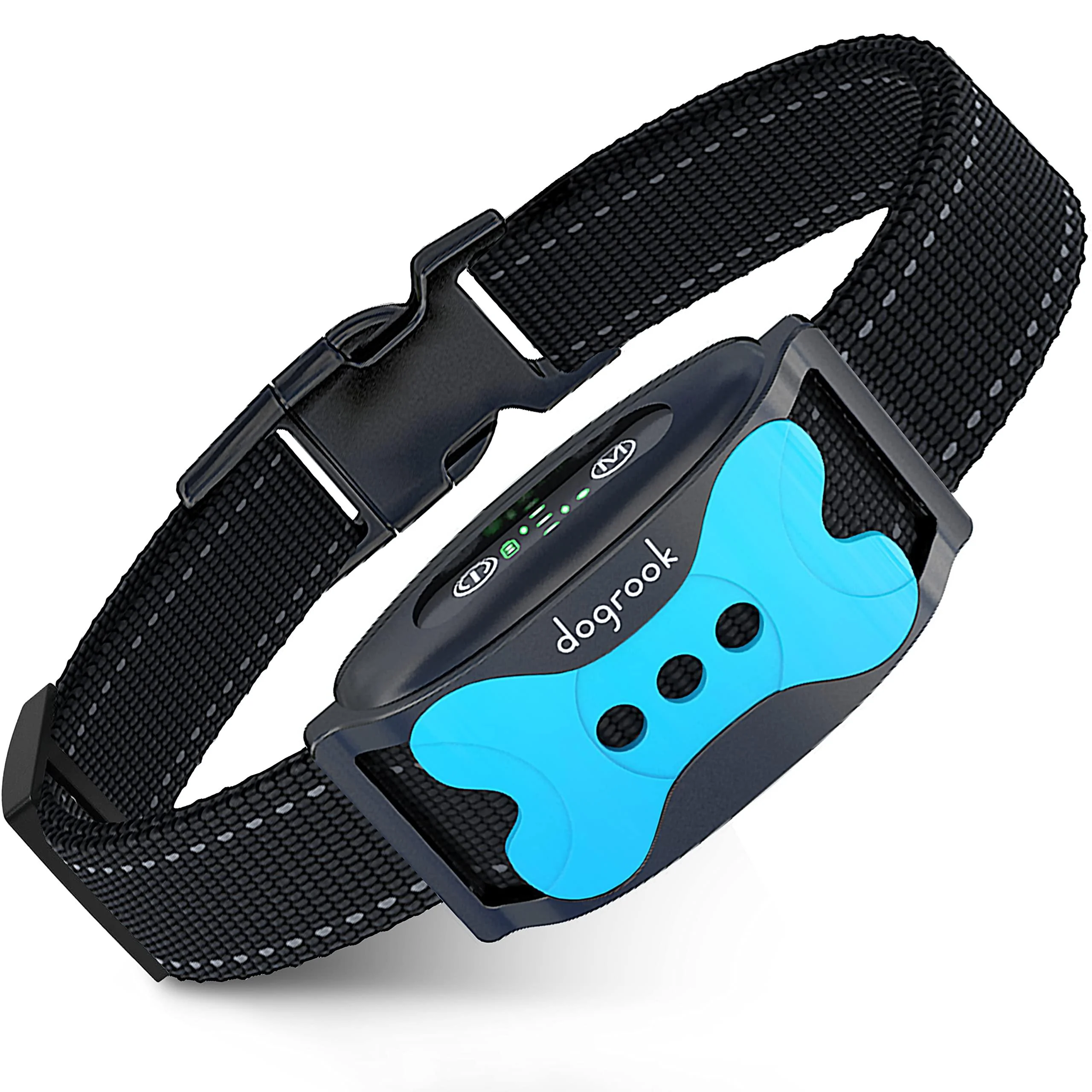 DogRook Bark Collar for Small Dog - Anti Dog Bark Collar for Large Dog, Automatic Bark Collar for Medium Dogs, No Shock Bark Collar, Dog Bark Collar Rechargeable, Anti Barking Collar for Dogs 8-110lb Blue