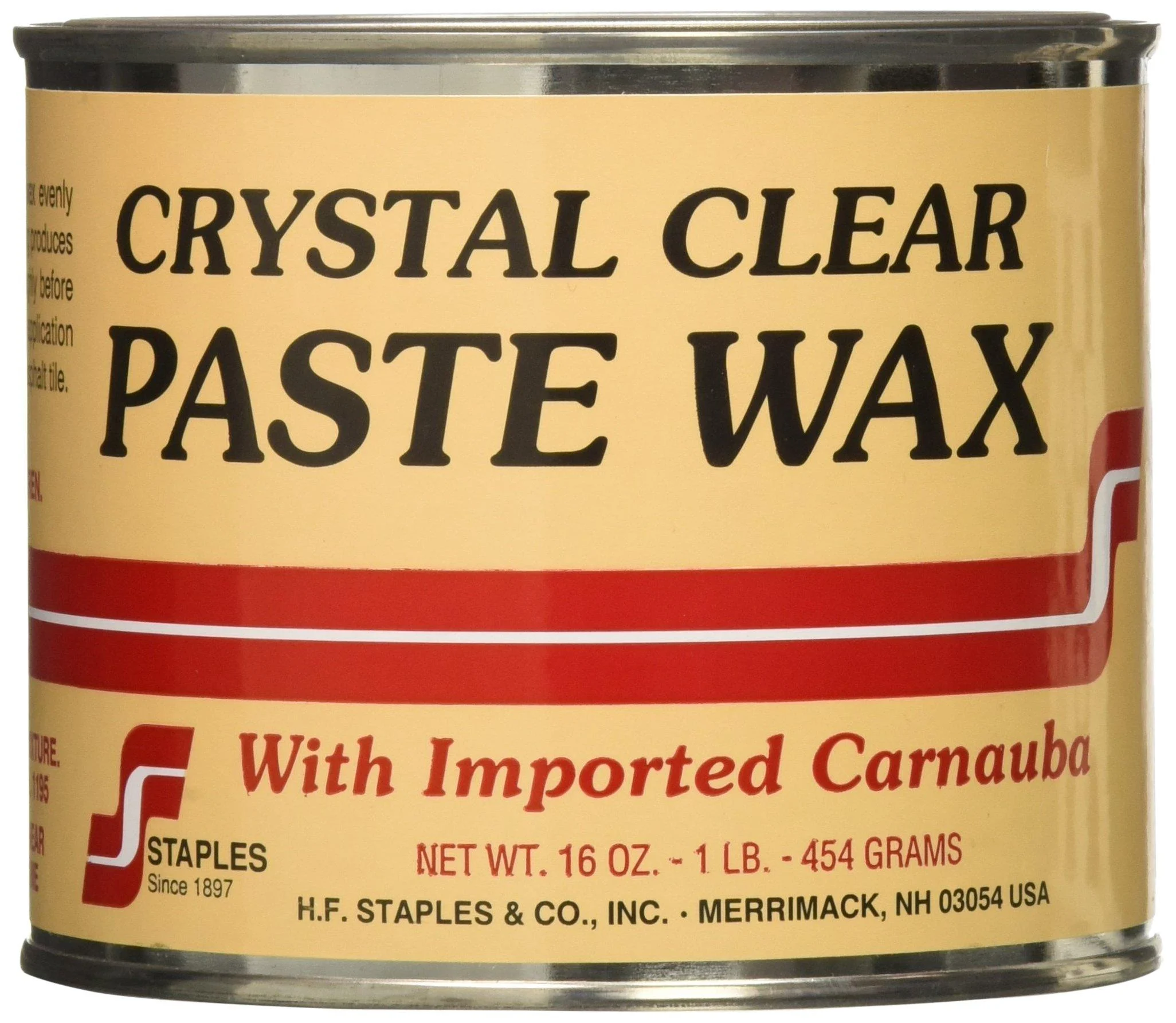 STAPLES Clear 211 Carnauba Paste Wax 1-Pound 16 Ounce