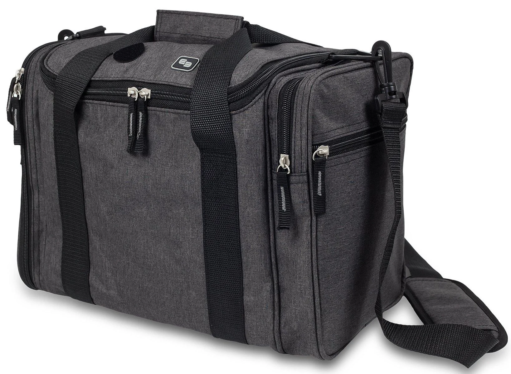 Eb Jumble's gray |Multifunctional pocket |Care bag |First aid bag |Big main compartment |2 outside pockets |Hand loops |Removable shoulder application strap |Nursing service gray-bitone
