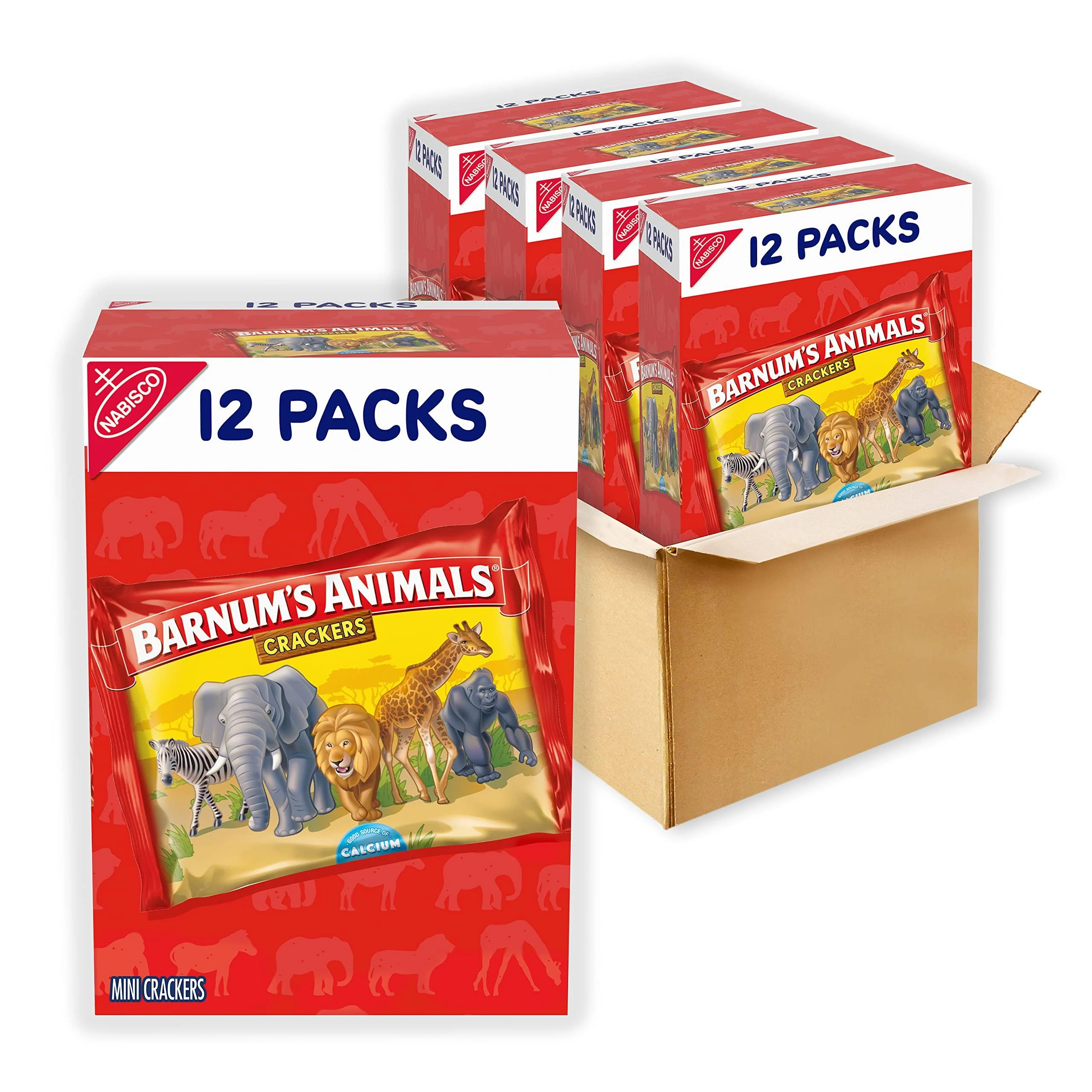 B07F7TJ8N8 BARNUM'S ANIMALS Crackers, Original, 12 Oz, Pack of 4