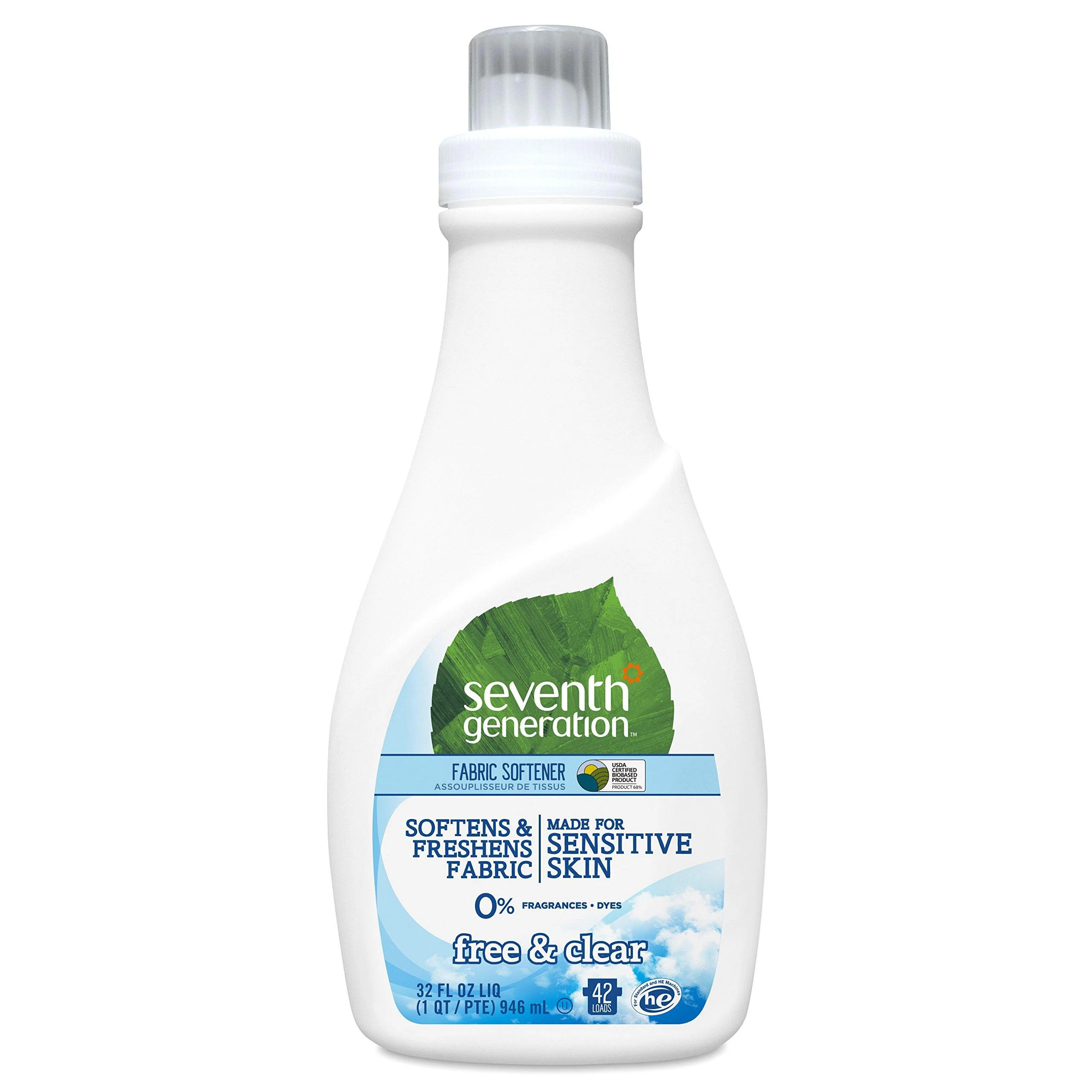 Seventh Generation Fabric Softener Free & Clear 32 Ounce Bottle