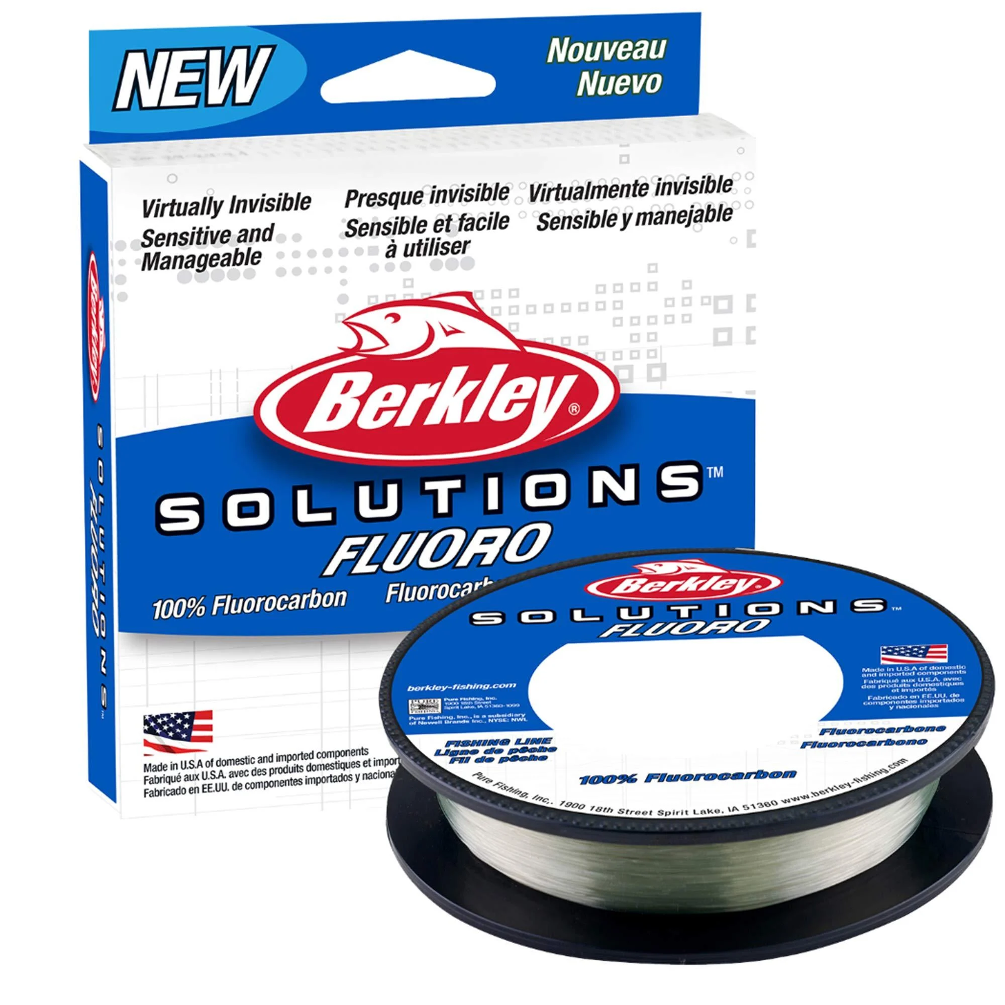 Berkley Solutions Fishing Line (Braid/Monofilament/Fluorocarbon) 200 Yards Fluorocarbon - Clear 15 Pounds