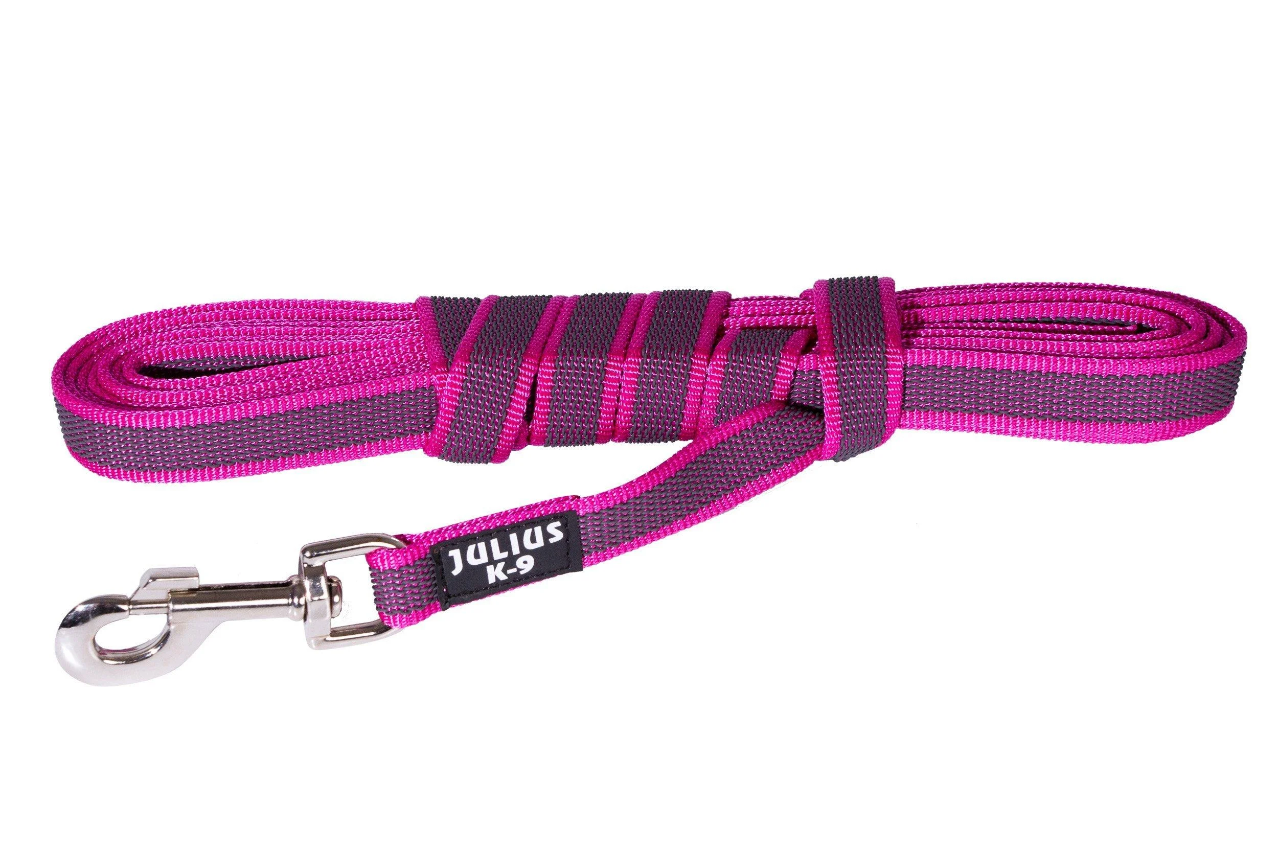 IDC Color & Gray rubberized leash 20 mm x 3 m without loop pink-gray Pink-gray 20 mm x 3 m (without loop)