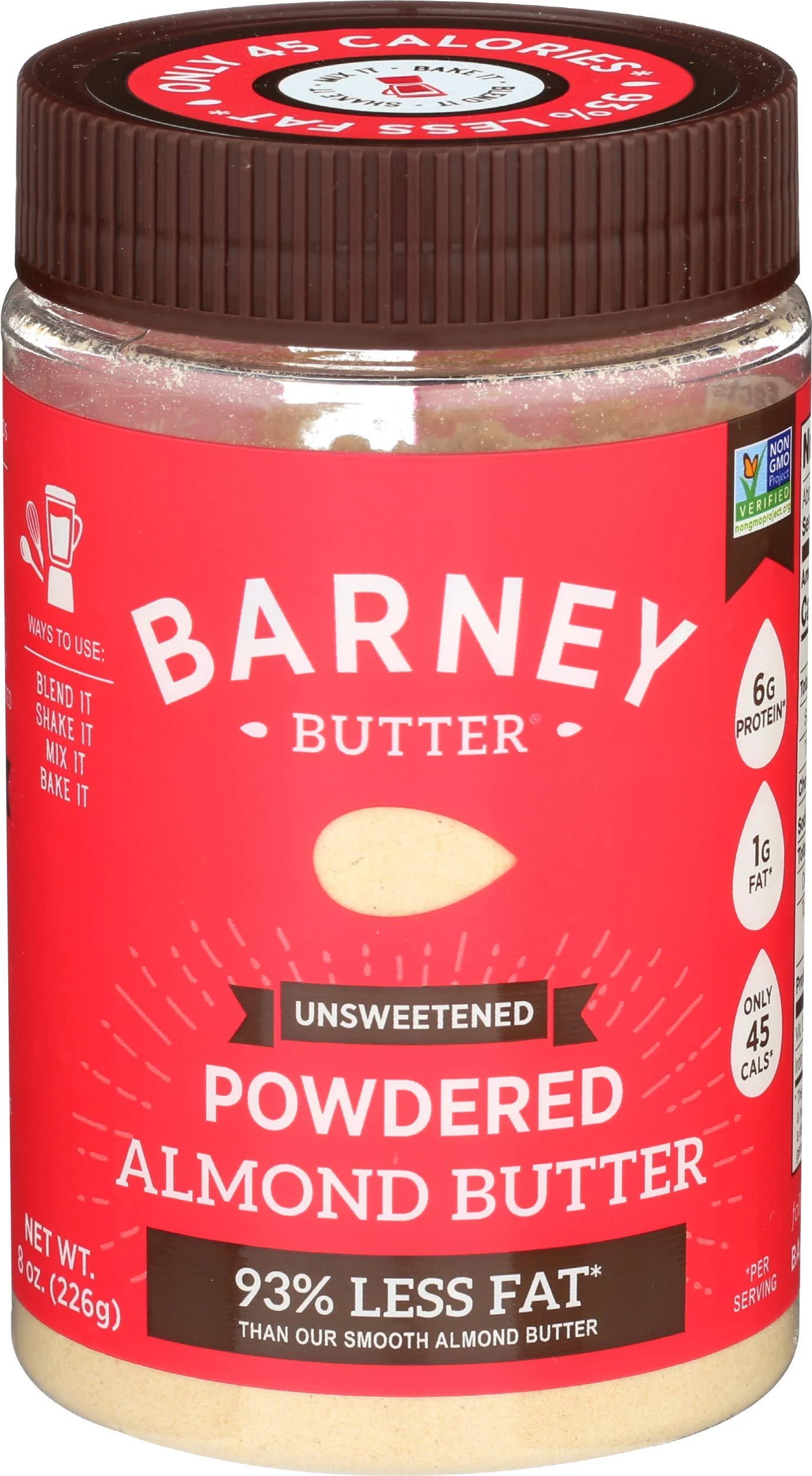 Barney Butter Powdered Almond Butter, Unsweetened, 8 Ounce 8 Ounce (Pack of 1)