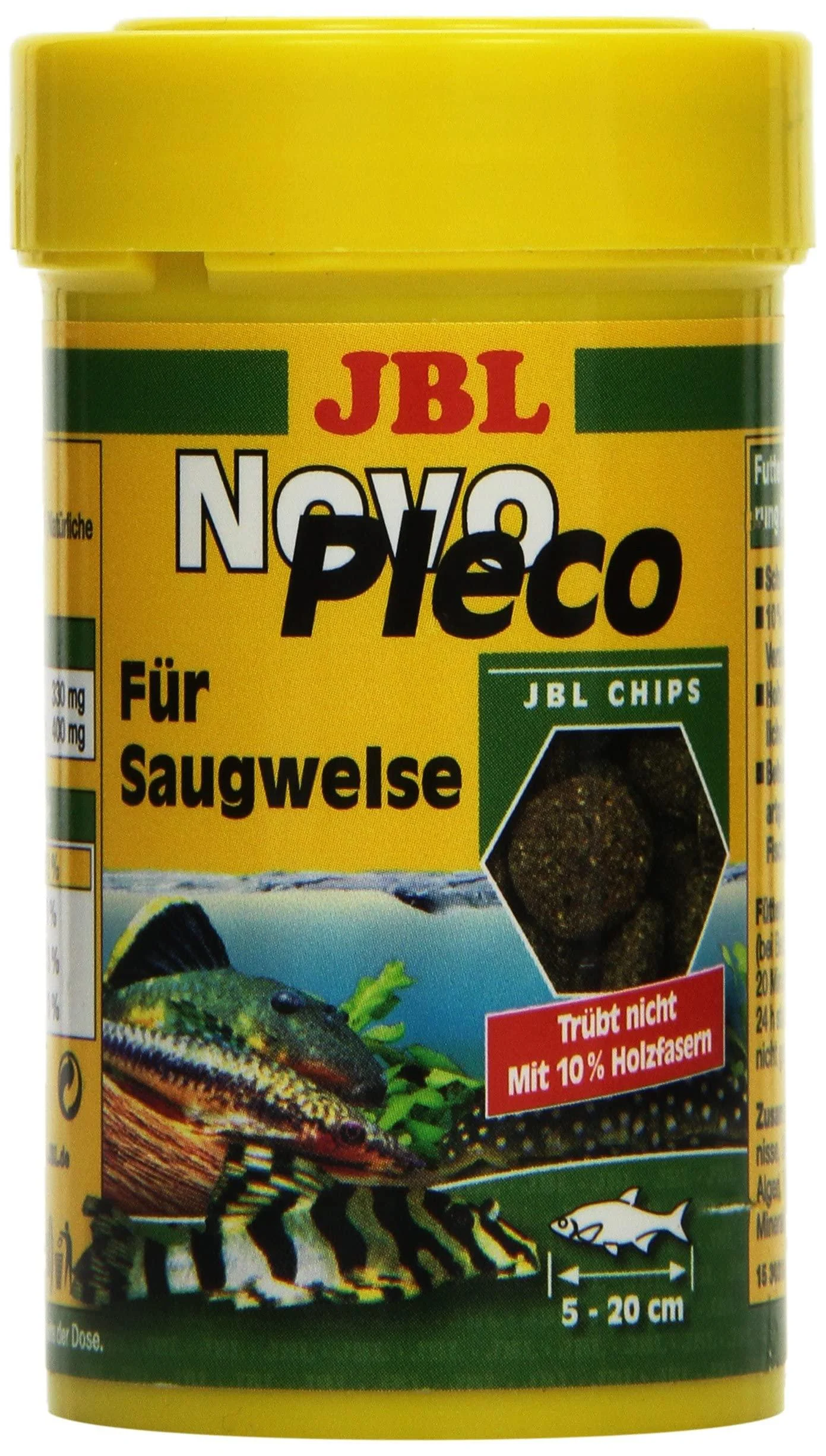 JBL NovoPleco 30310 Complete food for small sucker catfish tablets 100 ml NovoPleco 100 ml (1 pack) 1-20 cm fish size