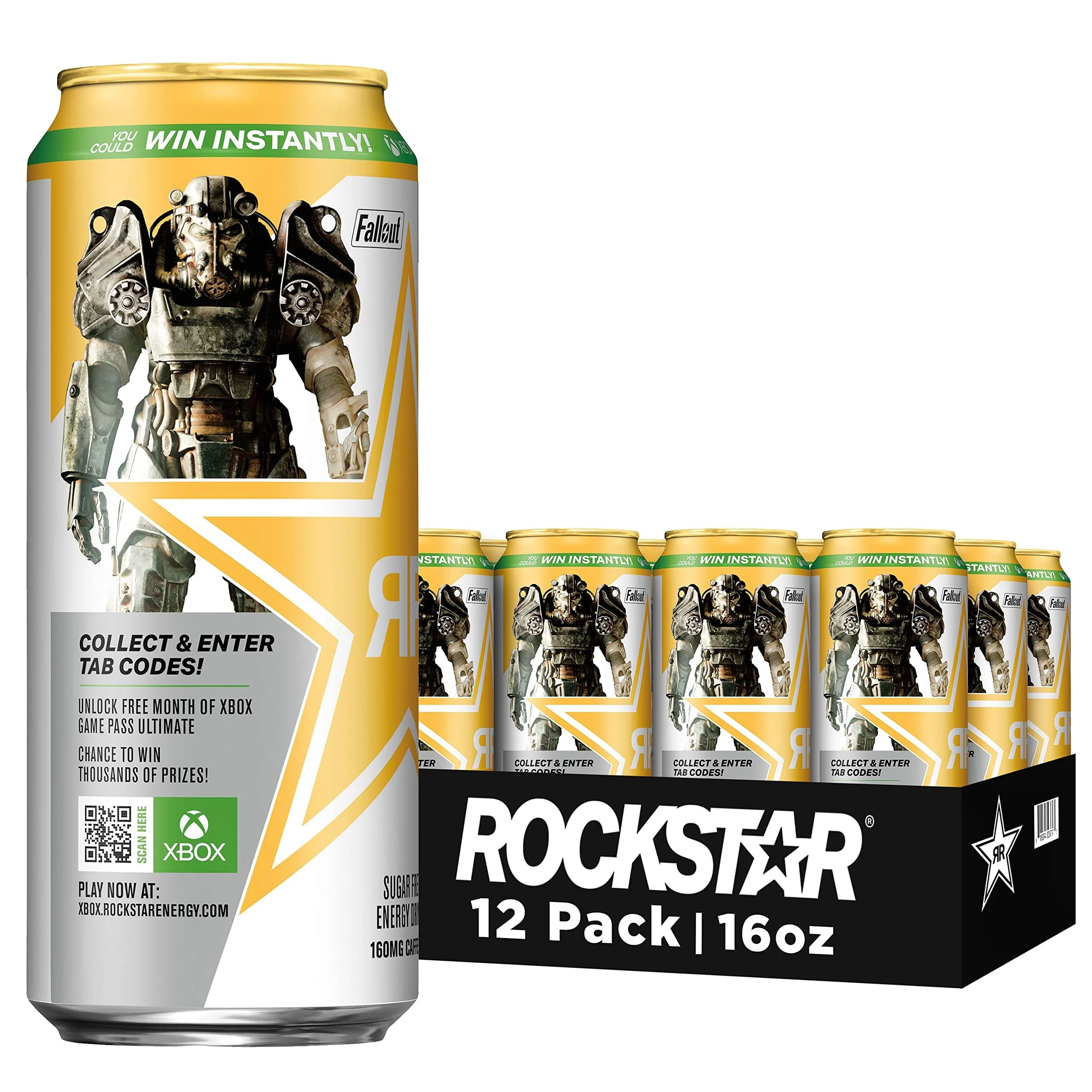Rockstar Sugar Free Energy Drink, 16oz Cans (12 Pack) (Packaging May Vary)