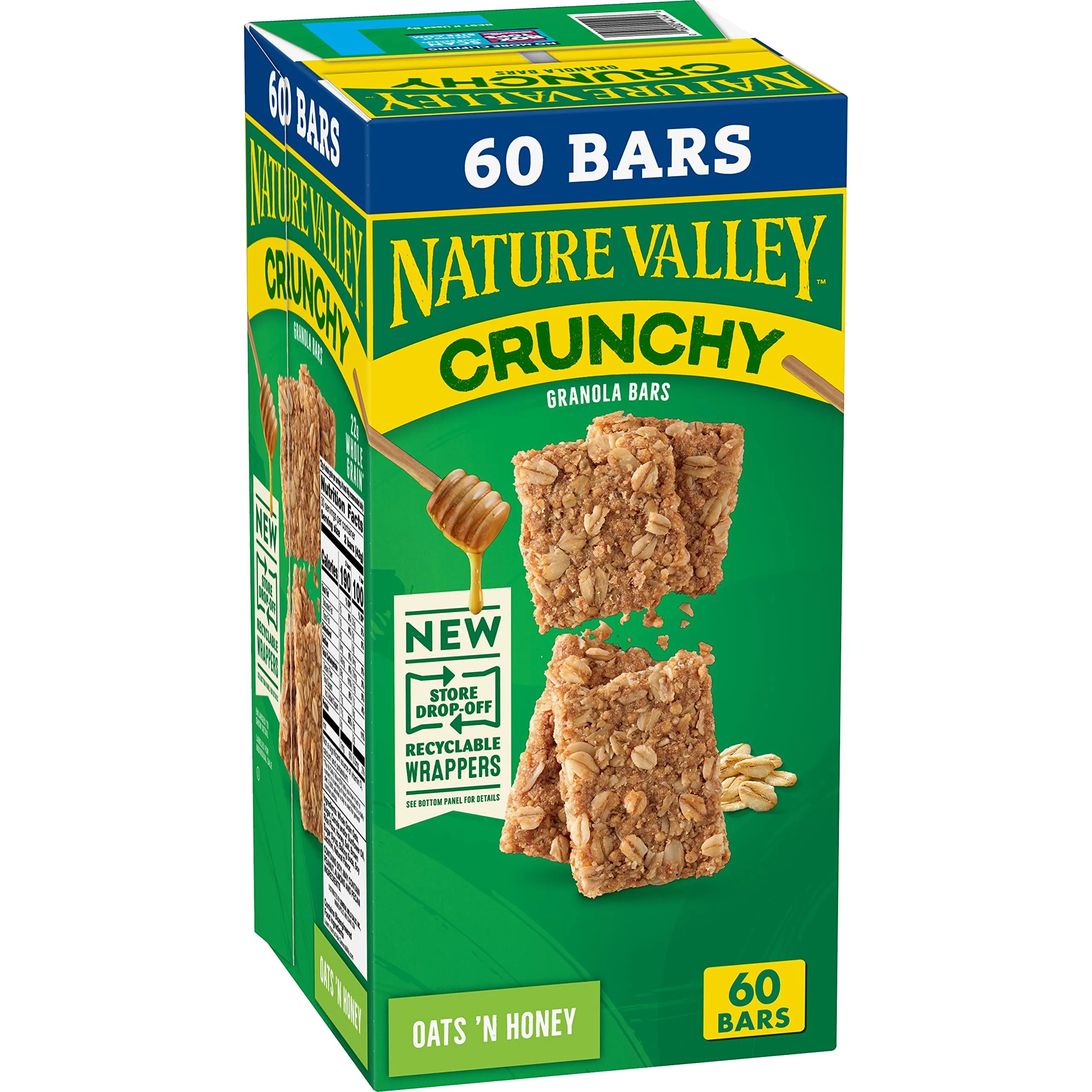 Nature's Valley granola bars, Crunchy Oats N Honey, 60 Count 60 Count (Pack of 1) - Nature Valley