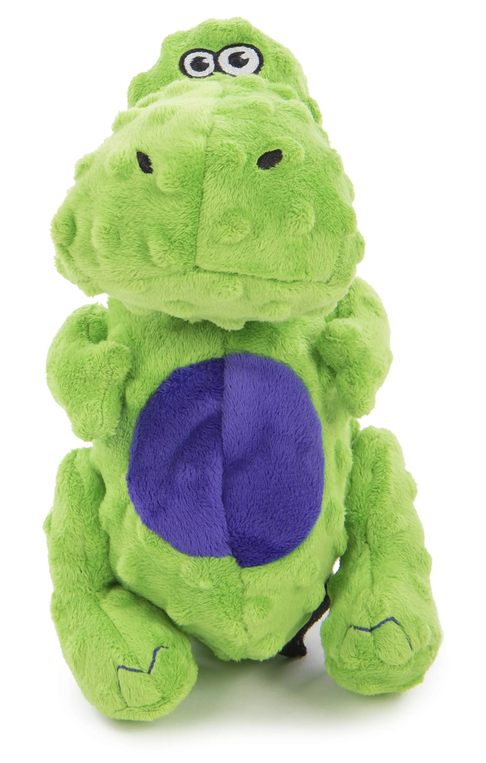 goDog Dinos T-Rex Squeaky Plush Dog Toy Chew Guard Technology - Green Large Large Dinos - T-Rex (Green)