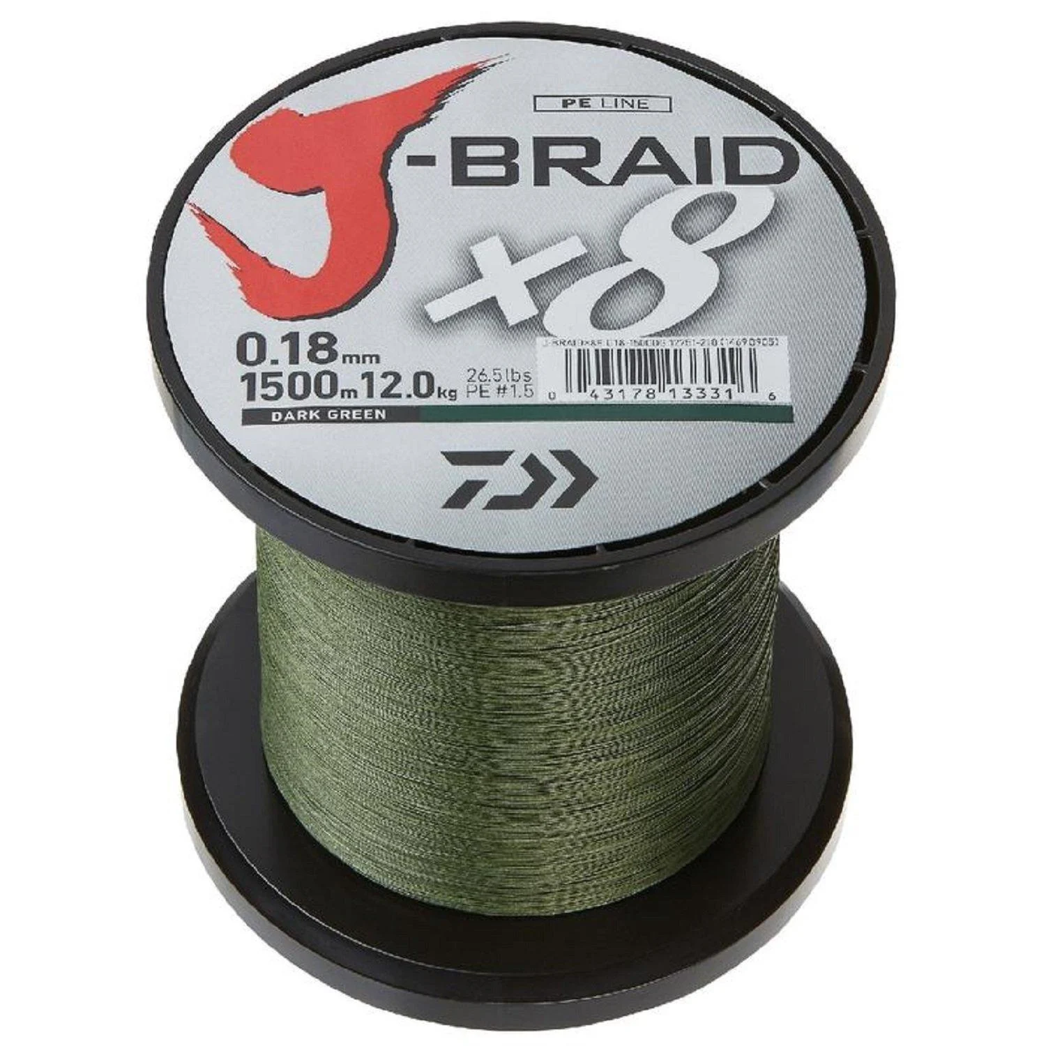 Daiwa J-Braid x4 Filler Spool 10 Lb Dark Green DARK GREEN