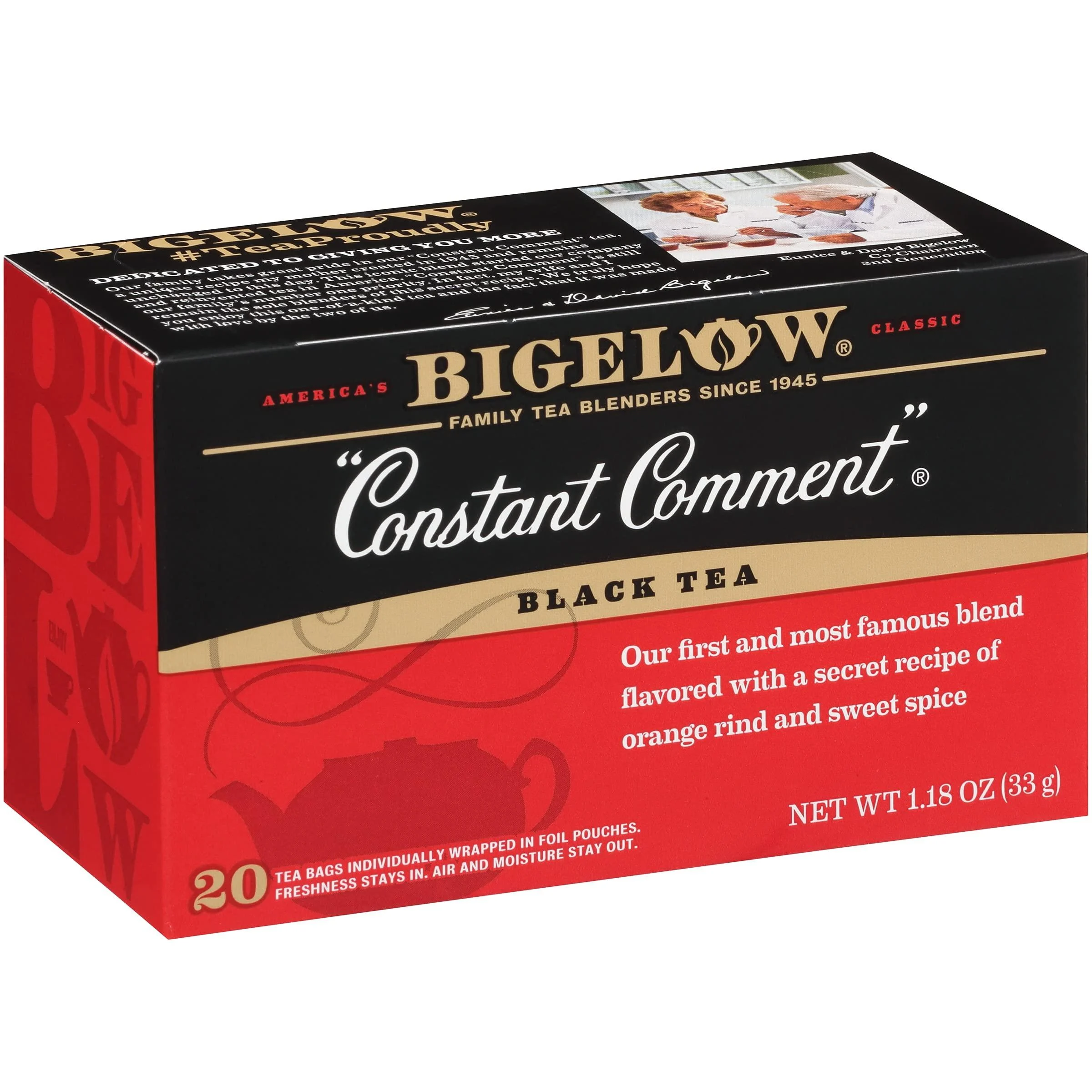 Bigelow Constant Comment Black Tea, Caffeinated, 20 Count (Pack of 6), 120 Total Tea Bags Constant Comment 20 Count (Pack of 6) - Bigelow Tea