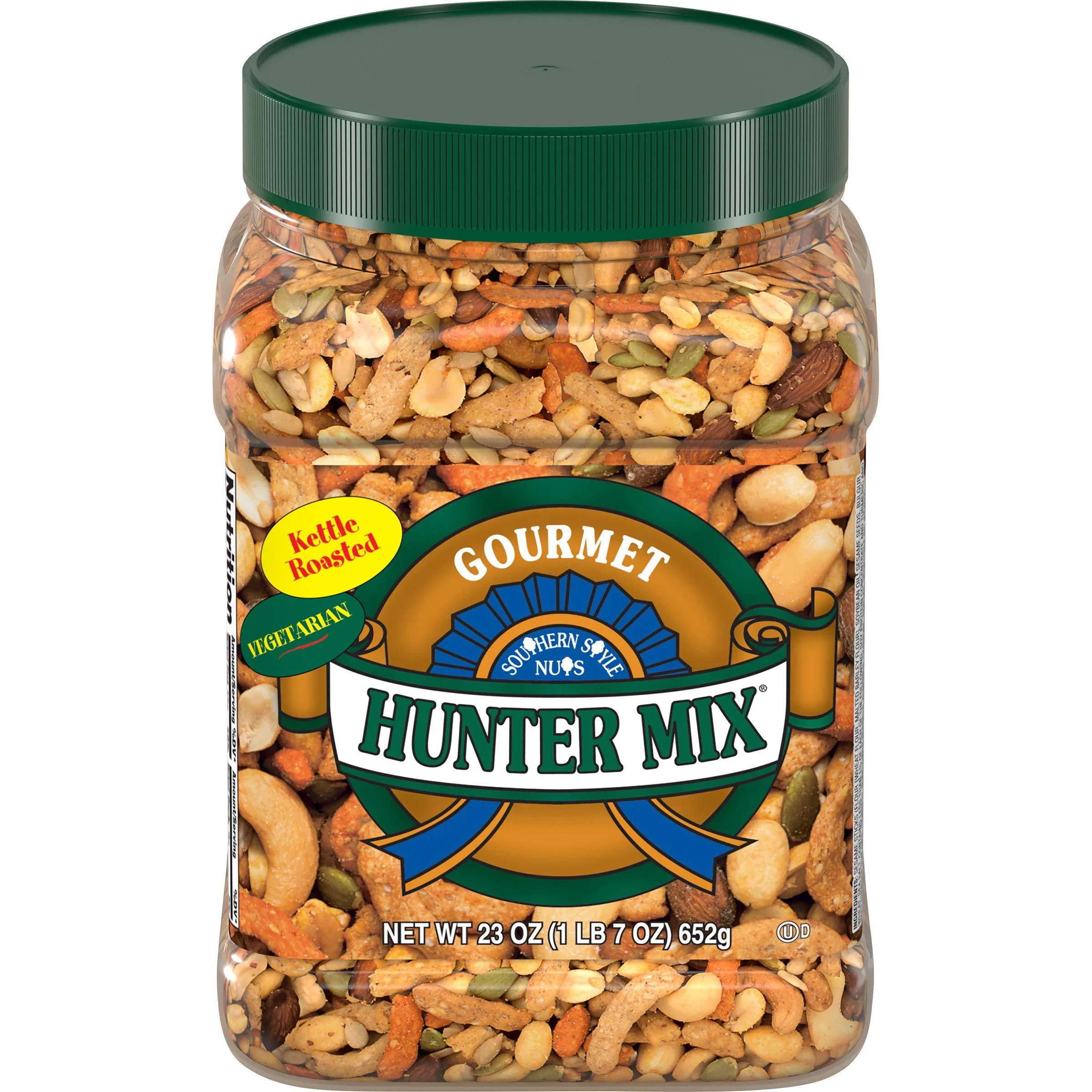 Southern Style Nuts Gourmet Hunter Mix, 23 Ounces, Sesame Sticks, Peanuts, Sunflower Kernels, Almonds, Cashews, and Pepitas Gourmet Hunter Mix 23 Ounce (Pack of 1)