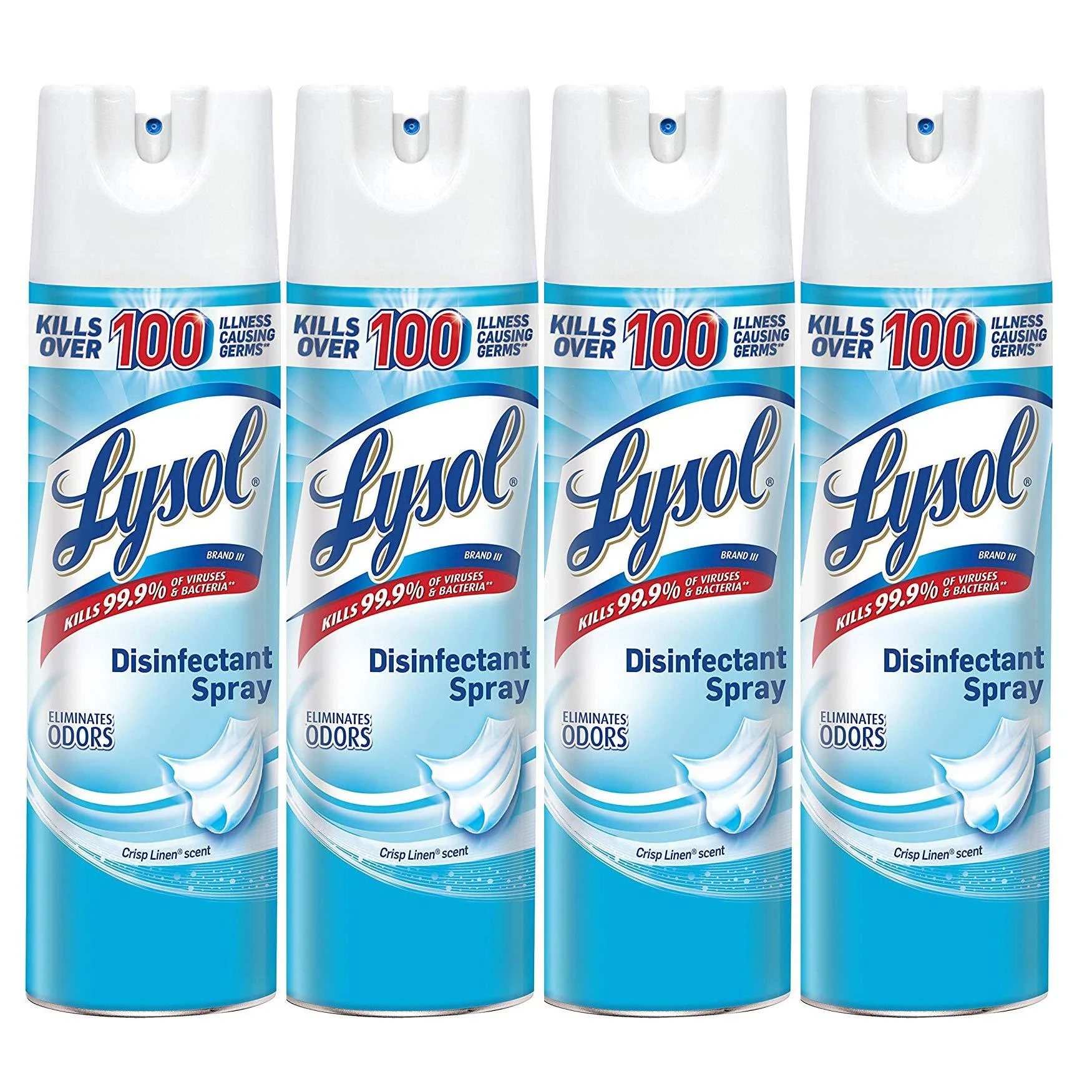 Lysol Disinfectant Spray, Crisp Linen, 76oz (4X19oz) Crisp Linen 7.0 ounces aerosol can