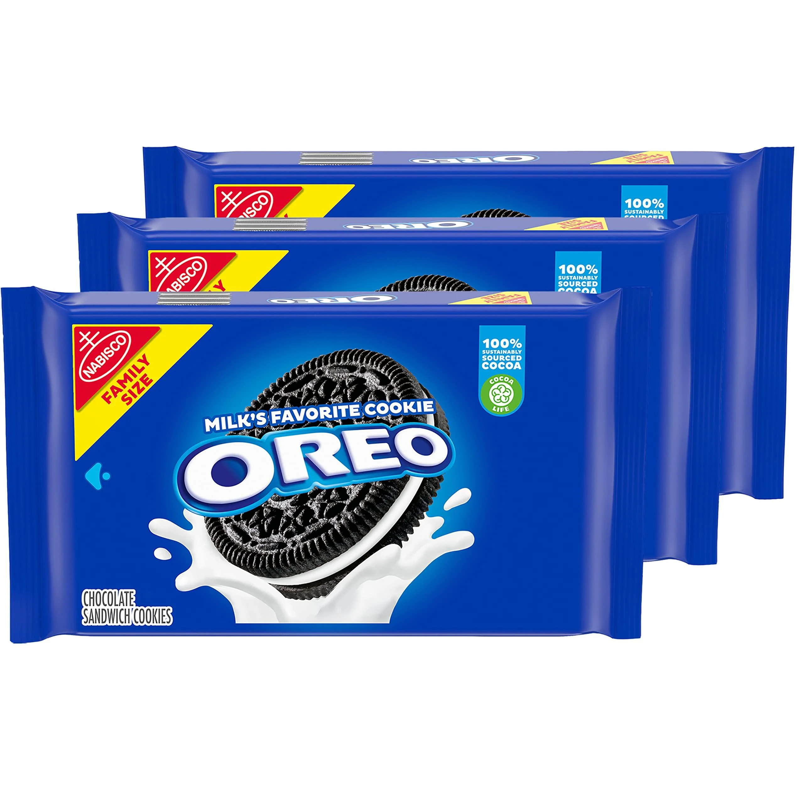 OREO Chocolate Sandwich Cookies, Family Size - 3 Packs