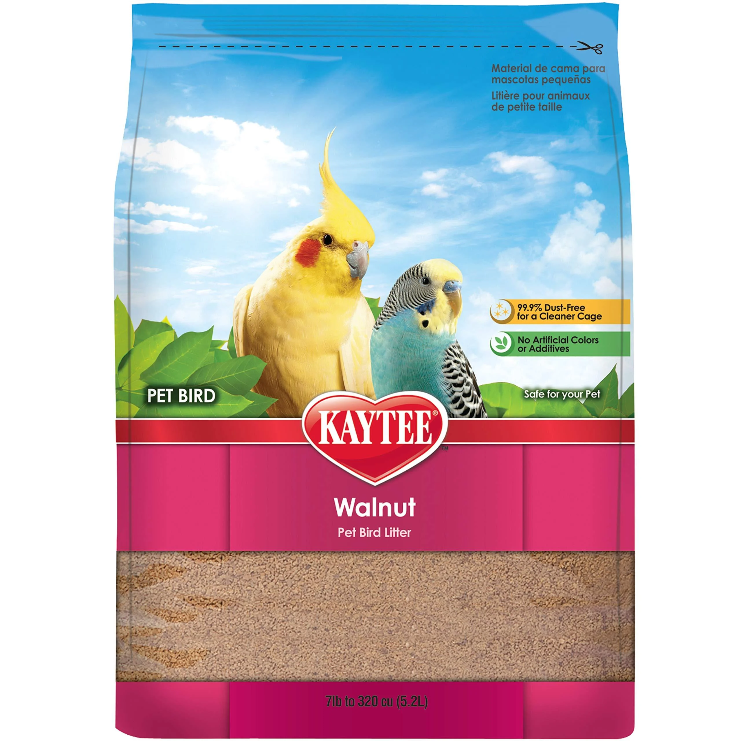 Kaytee Walnut Bedding for Pet Birds 320 Cu in (5.2 L) Standard Packaging