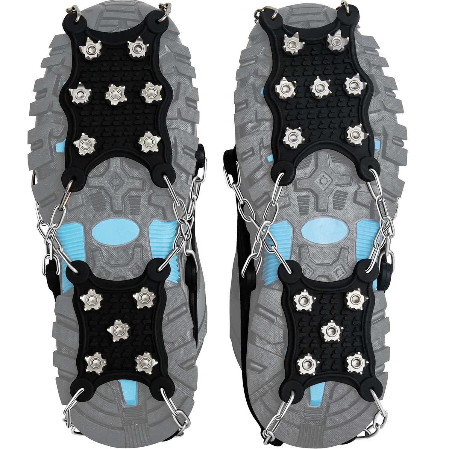 Crampons shoe spikes with 12 studs the only innovative design on Amazon ice cleats ice spikes for boots shoe claws. - Songwin