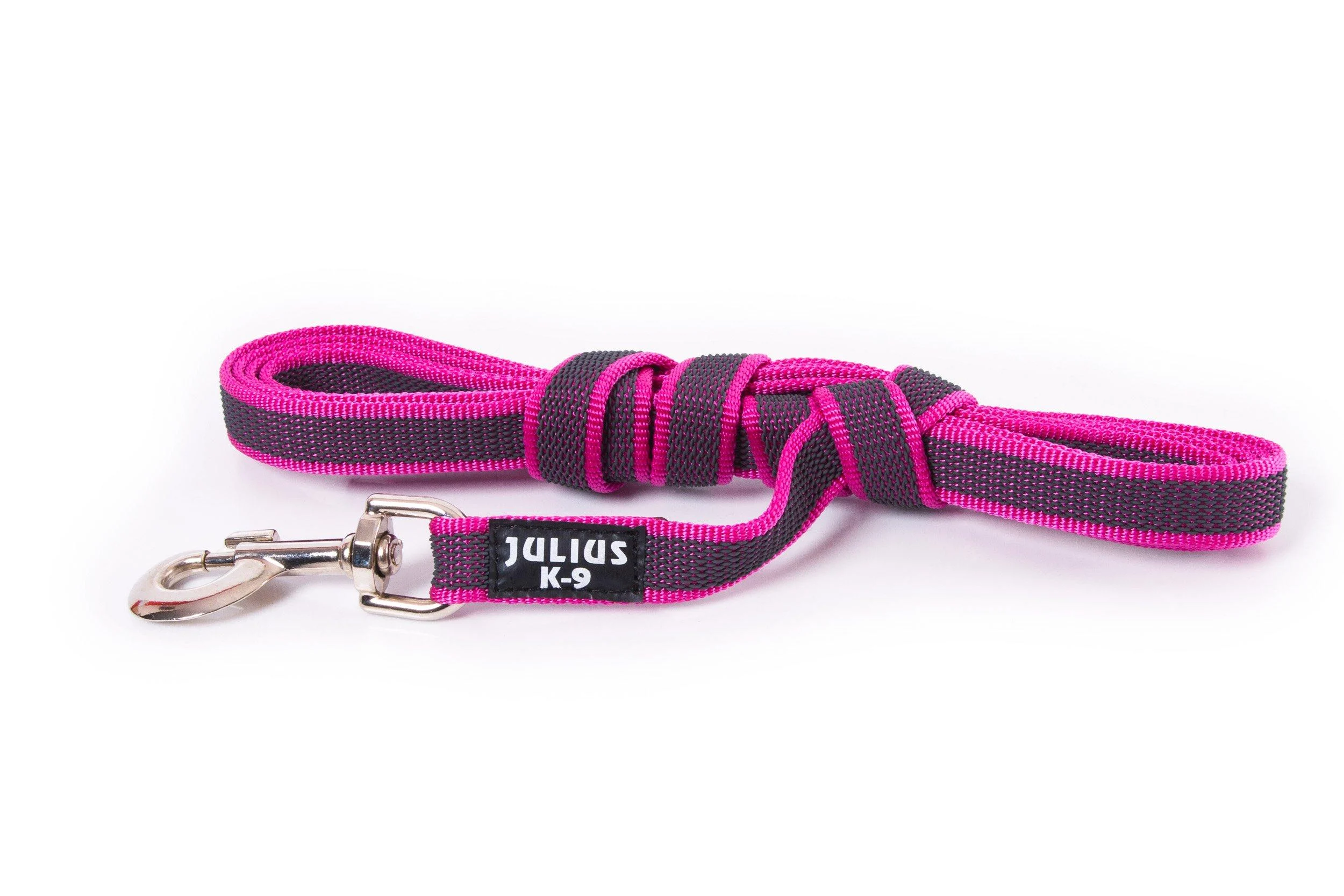 IDC Color & Gray rubberized leash 20 mm x 3 m with loop pink-gray Pink-gray 20 mm x 3 m (with loop)