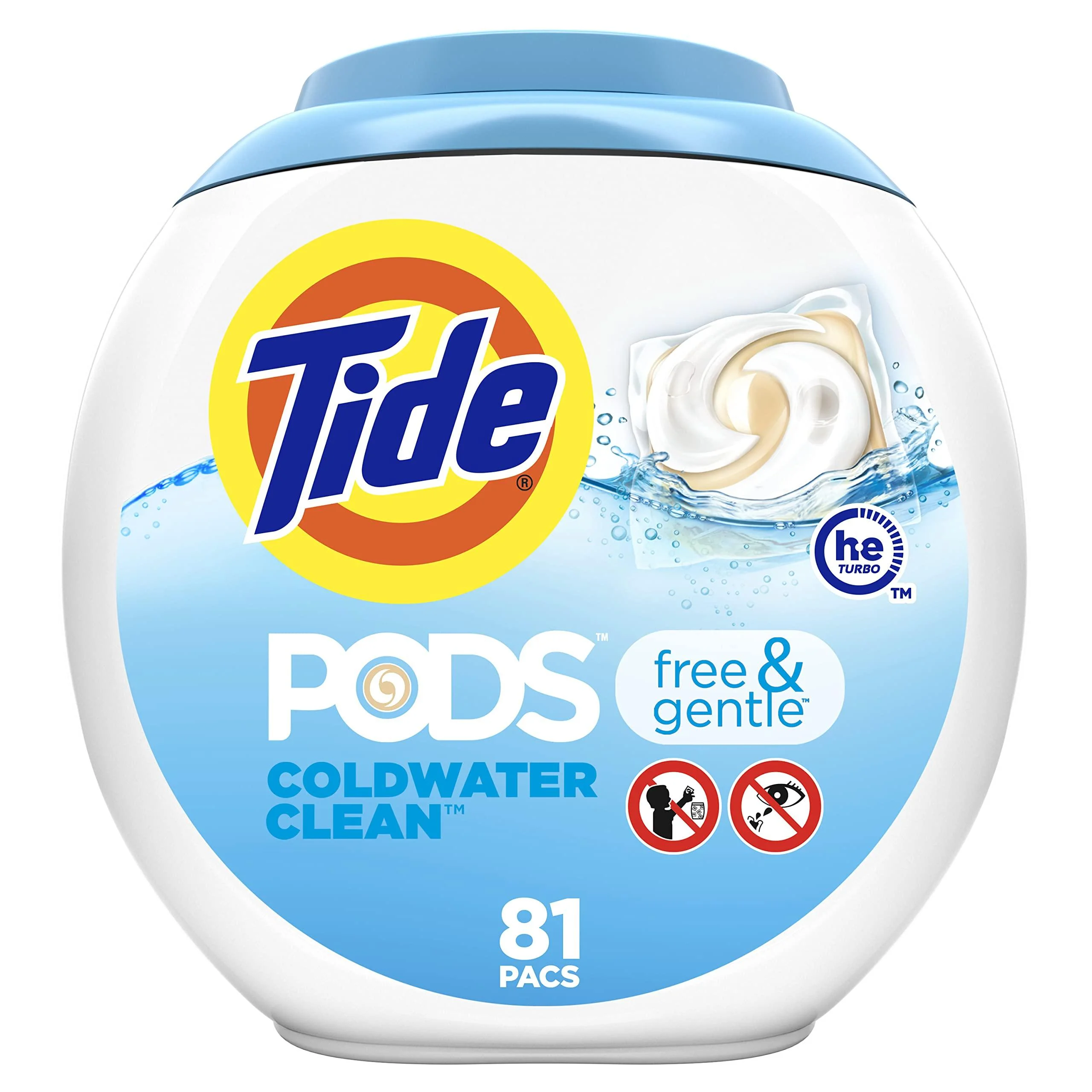 Tide PODS Free & Gentle Laundry Detergent Soap Pods, 81 count 81 Count (Pack of 1)