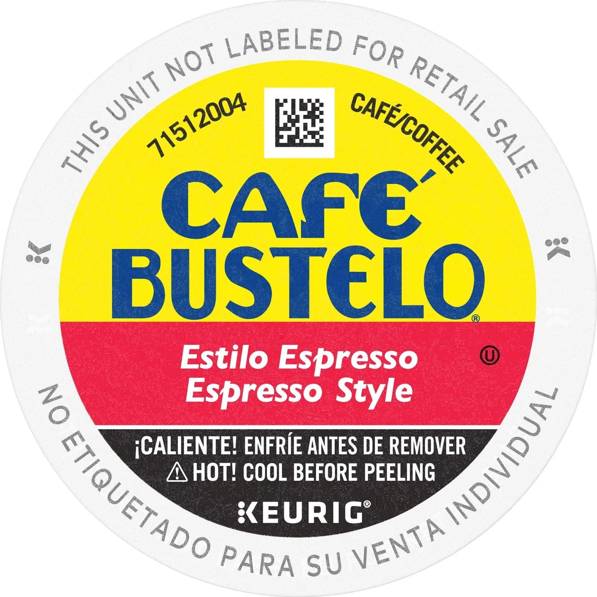 Caf Bustelo Espresso Style Dark Roast Coffee, 12 Count (Pack of 6) Espresso Dark Roast 12 Count (Pack of 6)